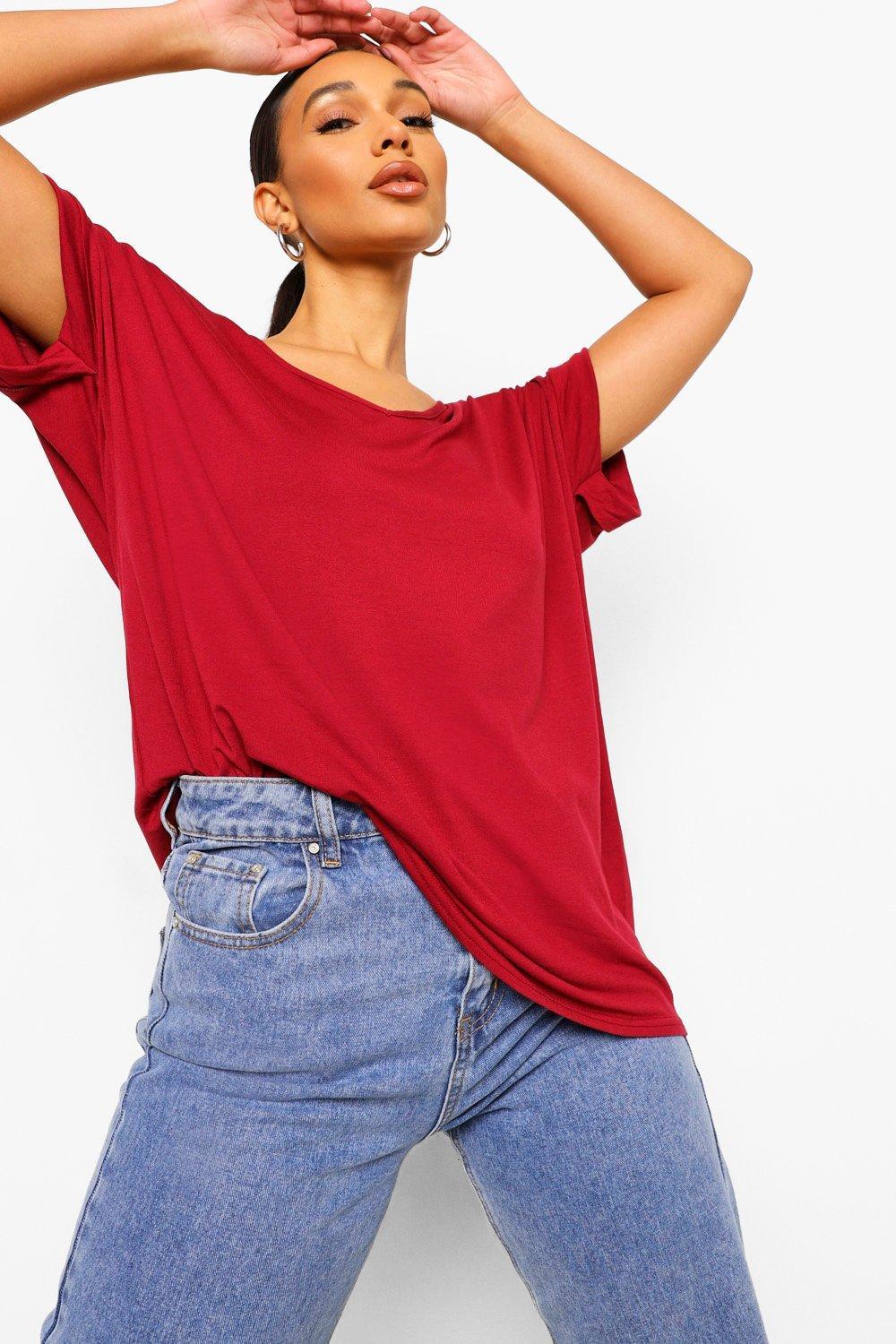 Boohoo Oversized Boyfriend V Neck T 