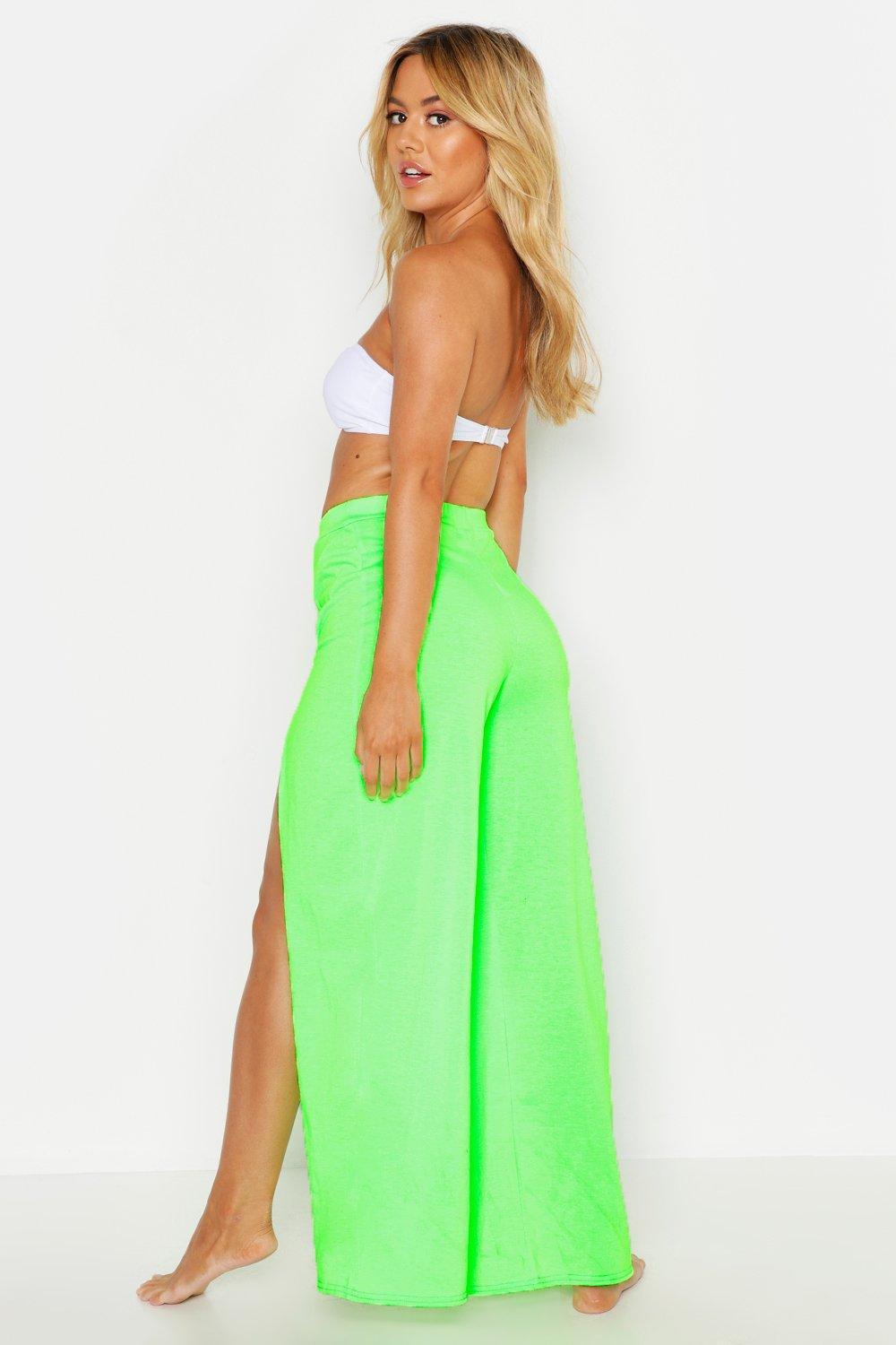 split leg trousers beach