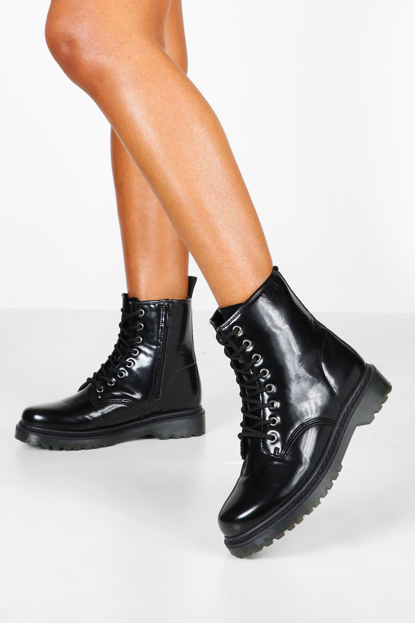 boohoo lace up hiker boots