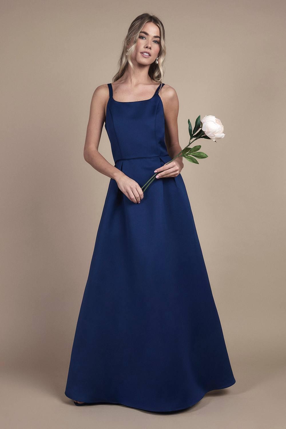 bridesmaid plus size dresses Amoris T714W Long Bridal A Line Wedding Dress