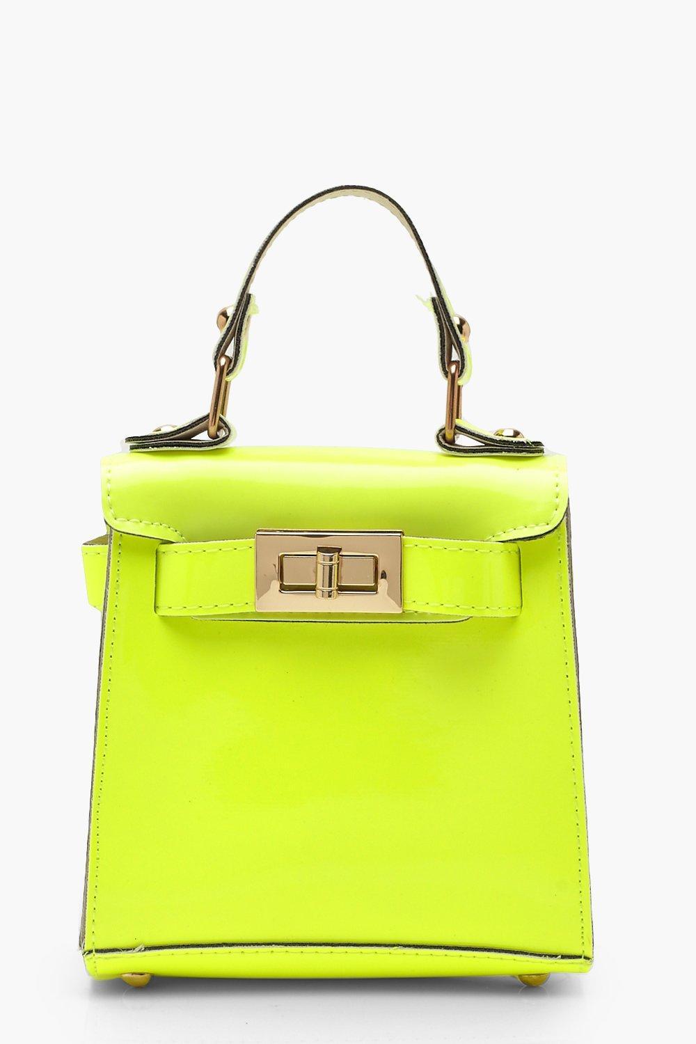 neon lime handbag