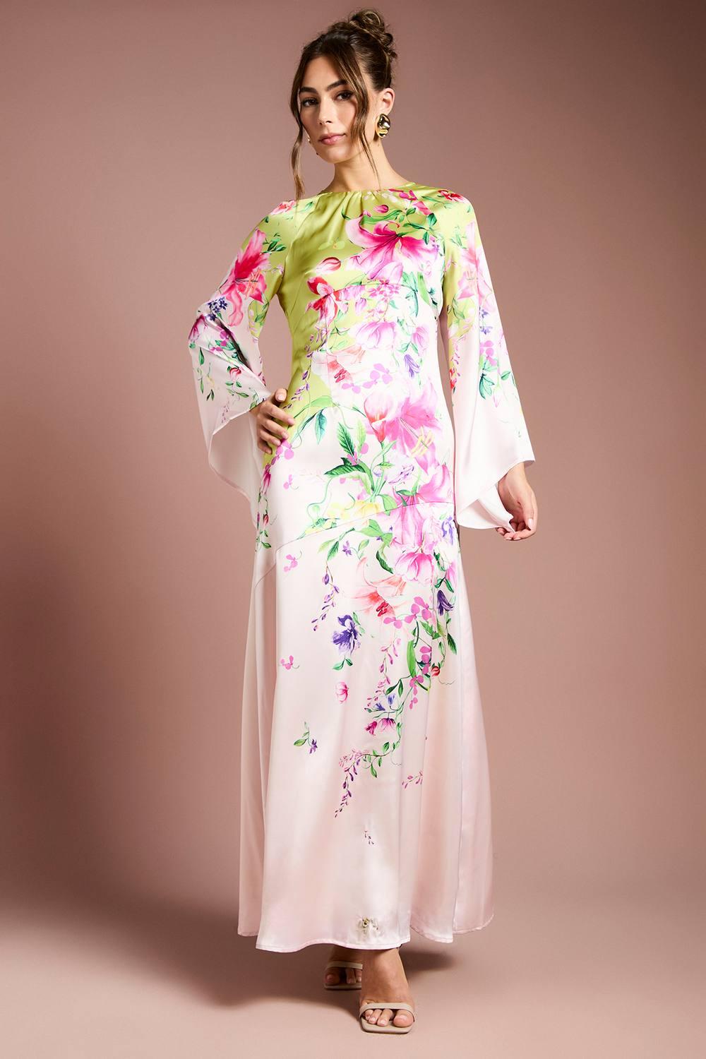 coast long sleeve dresses Blush Coast Embellished Long Sleeve Bridesmaid Dress