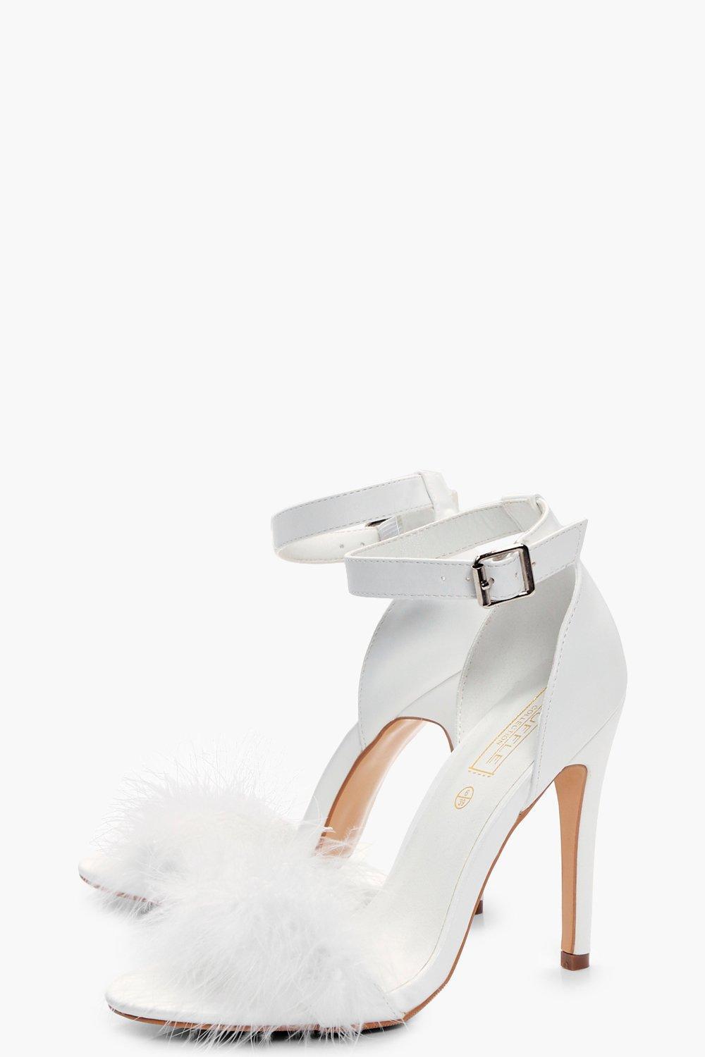 white two part heels