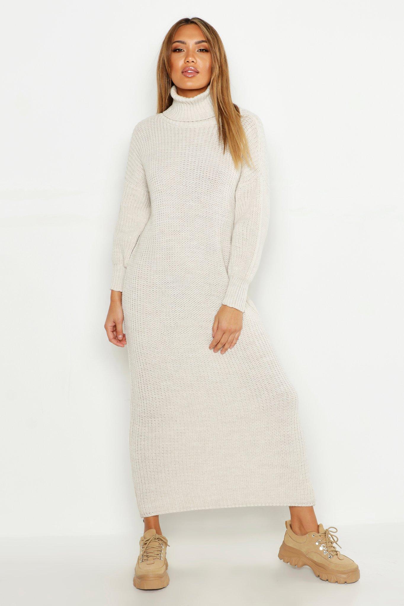 roll neck maxi dress