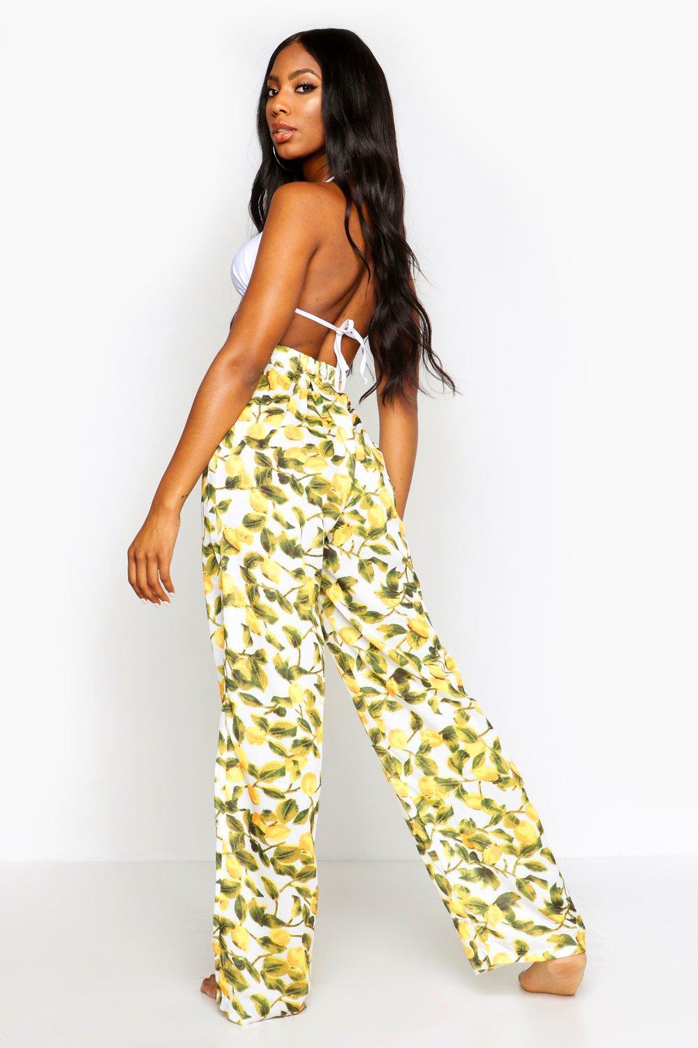 Lemon print trousers Clearance