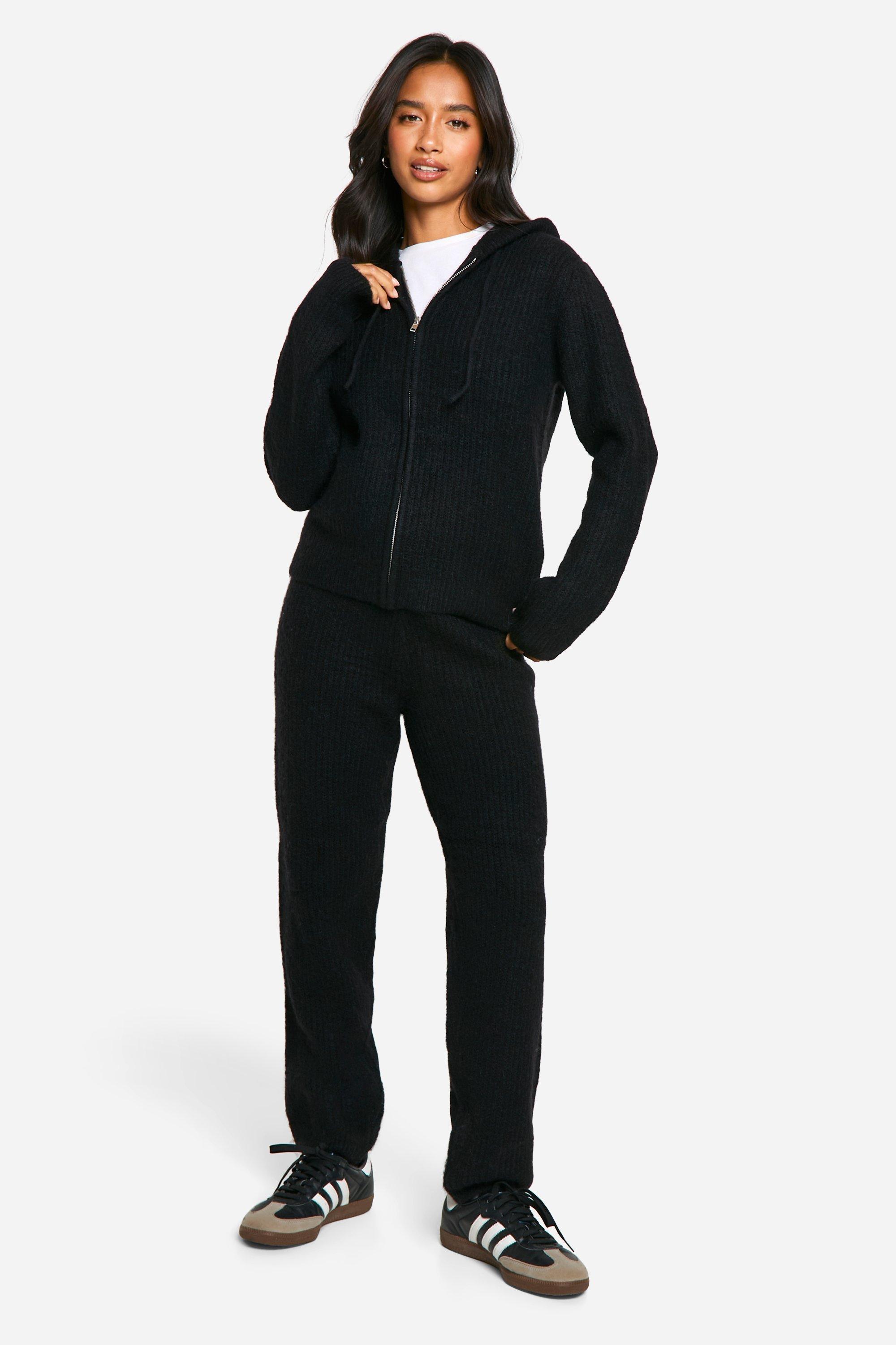 Petite black tracksuit sale