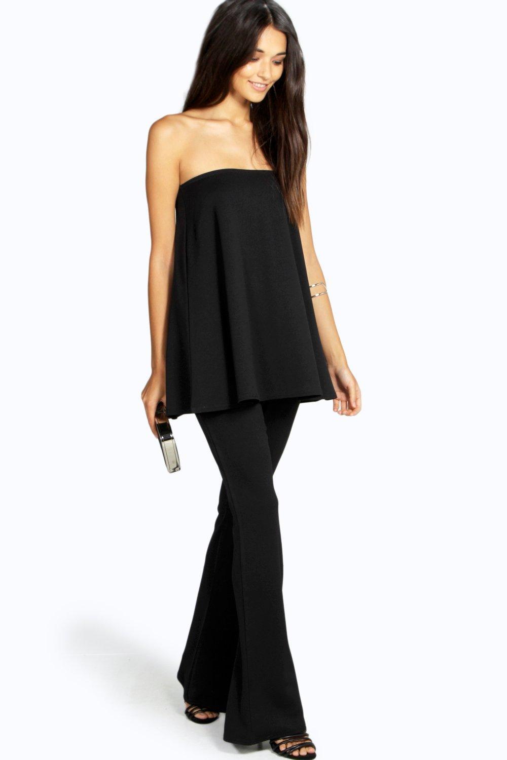 black basic bandeau co ord clothing black basic bandeau co ord clothing