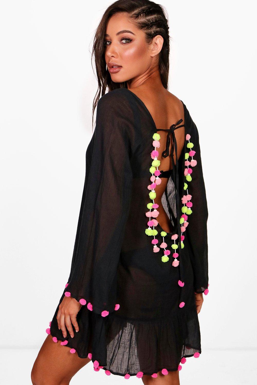 boohoo black kaftan