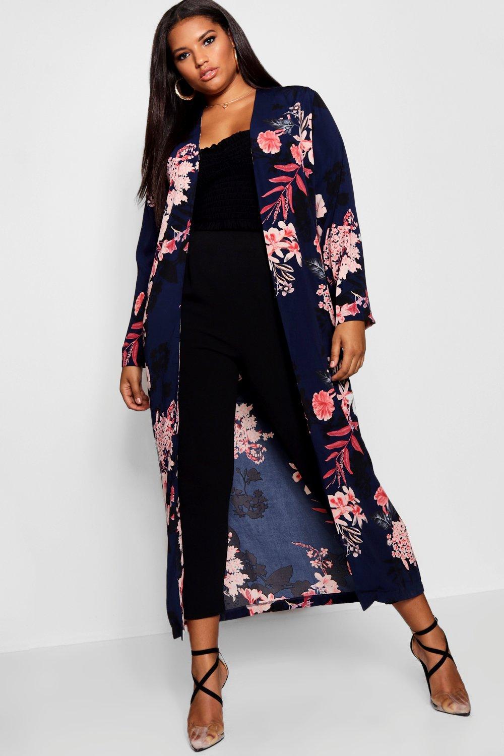 floral longline jacket