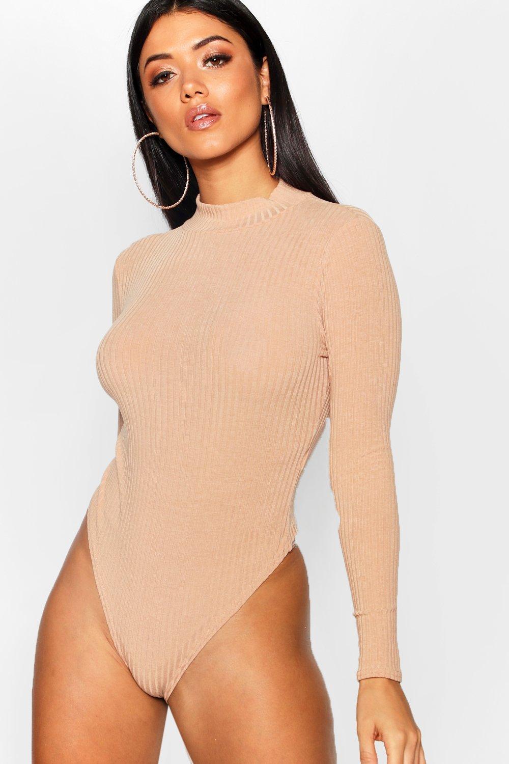 Camel long sleeve bodysuit Clearance