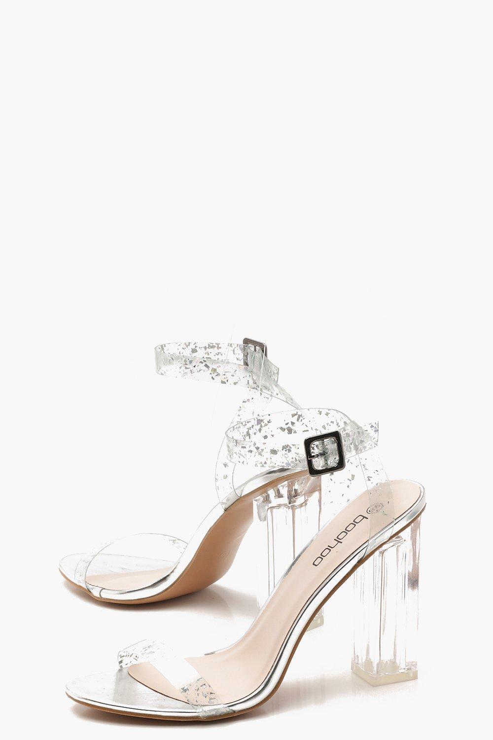 boohoo perspex heels