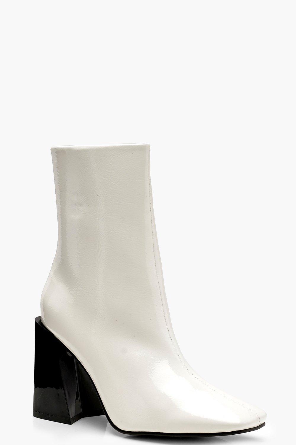 flared heel sock boots