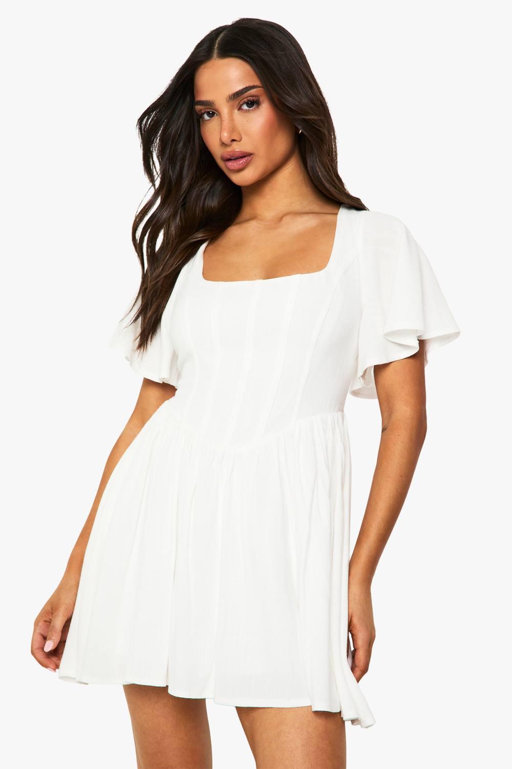 chinese dress ladies Twirl All Day Linen Skater Dress