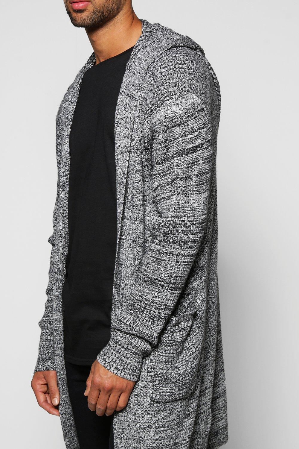 long cardigan with hood and pockets