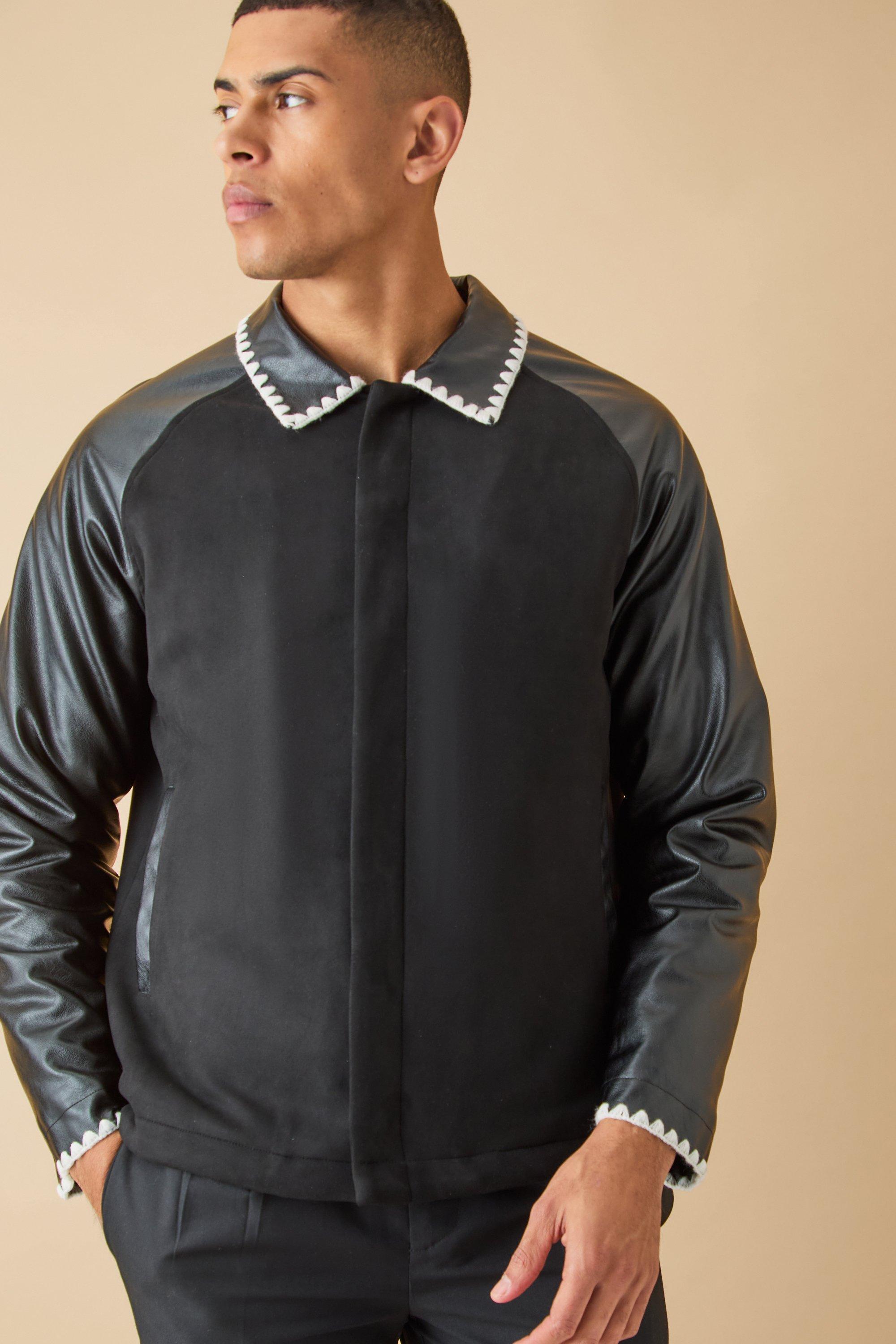 Faux suede cheap harrington jacket