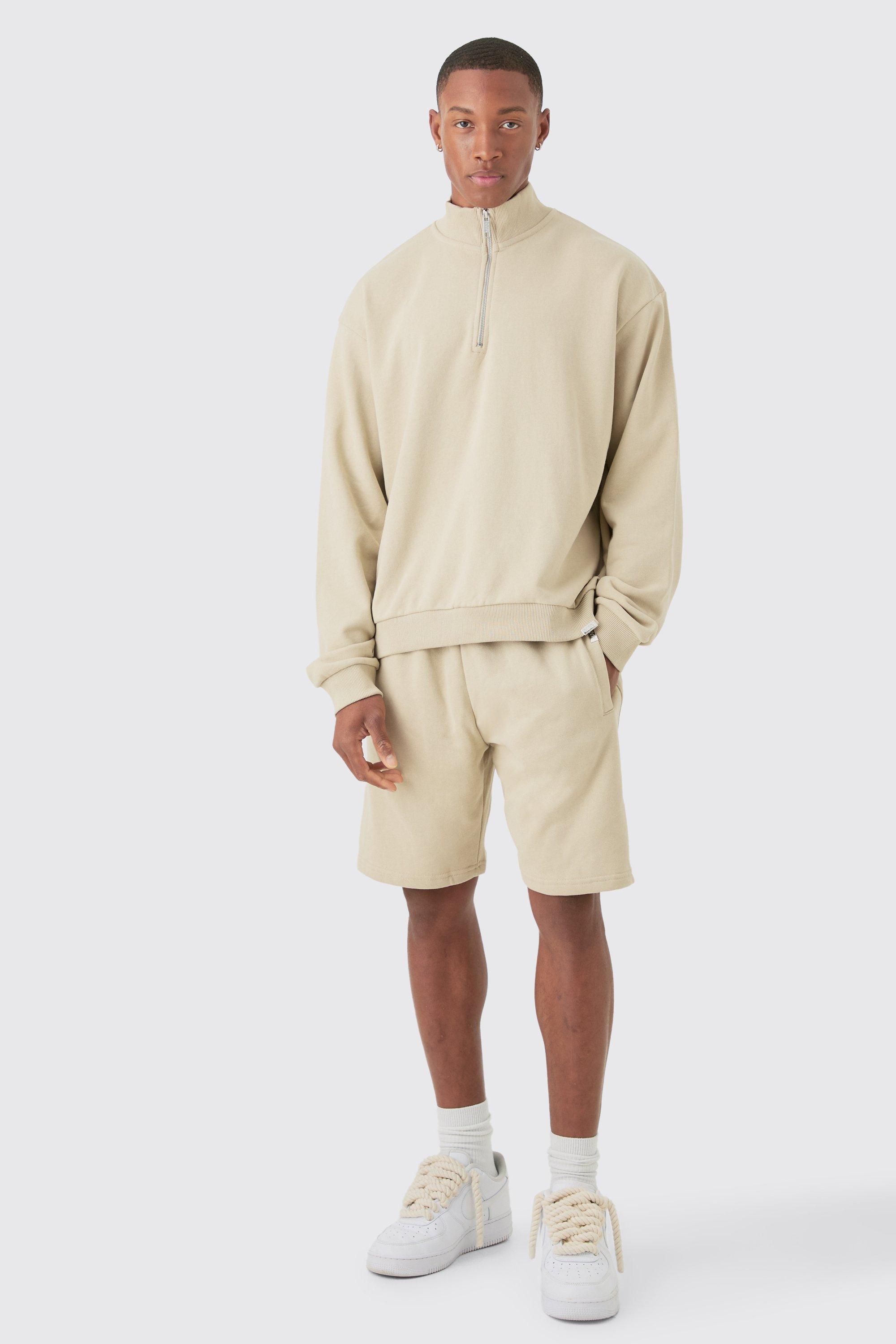 Shorts with sweatshirt best sale