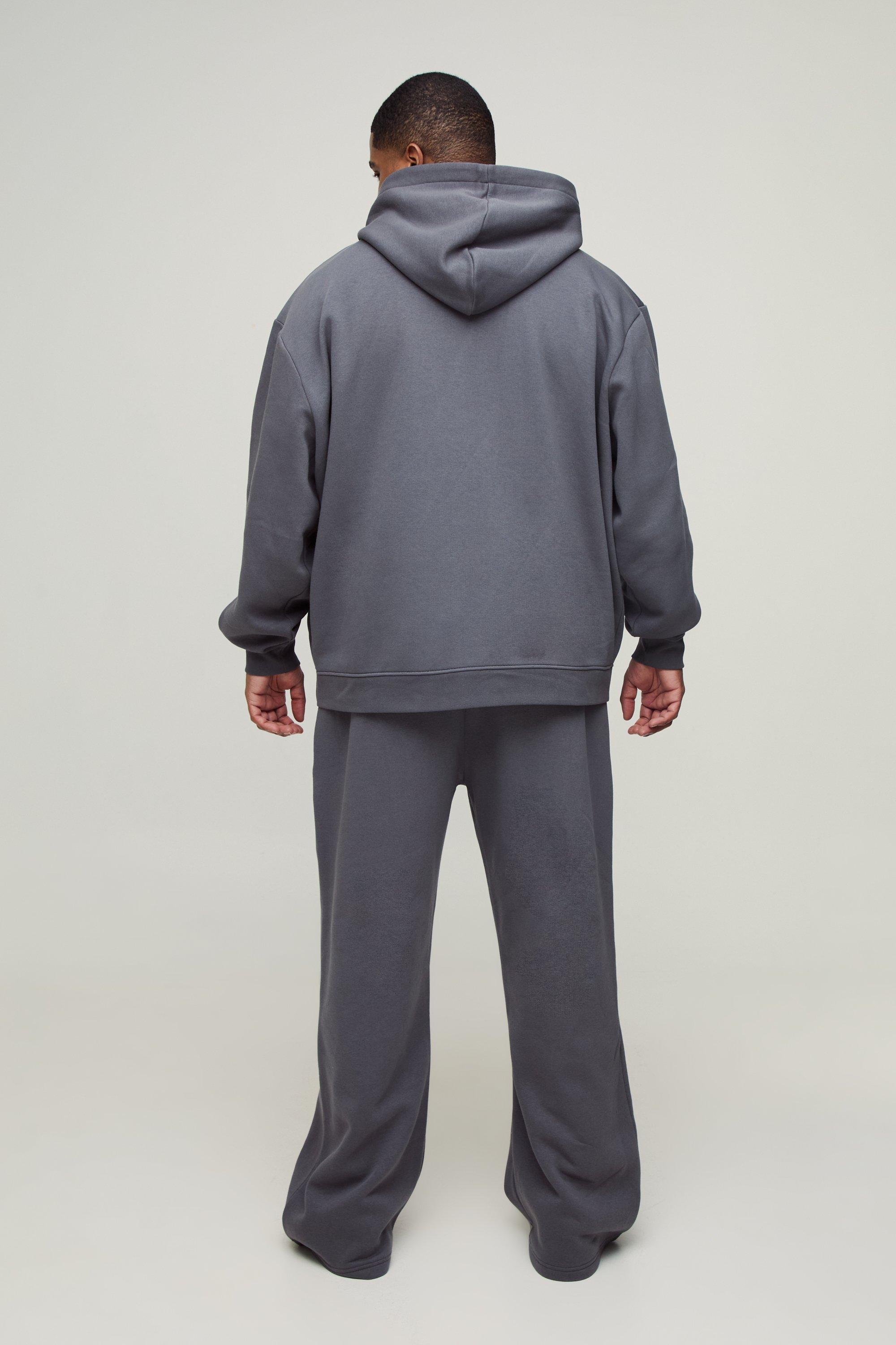 BoohooMAN Plus 330gsm Straight Leg Basic Bm Signature Joggers in Black for  Men | Lyst UK