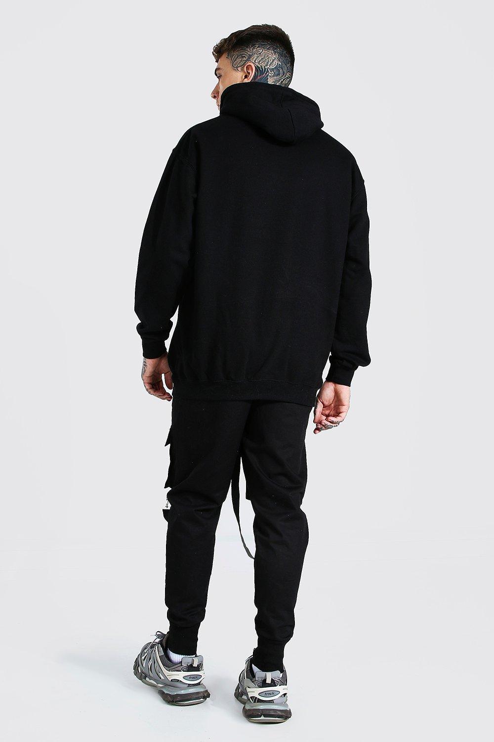 black hoodie boohooman