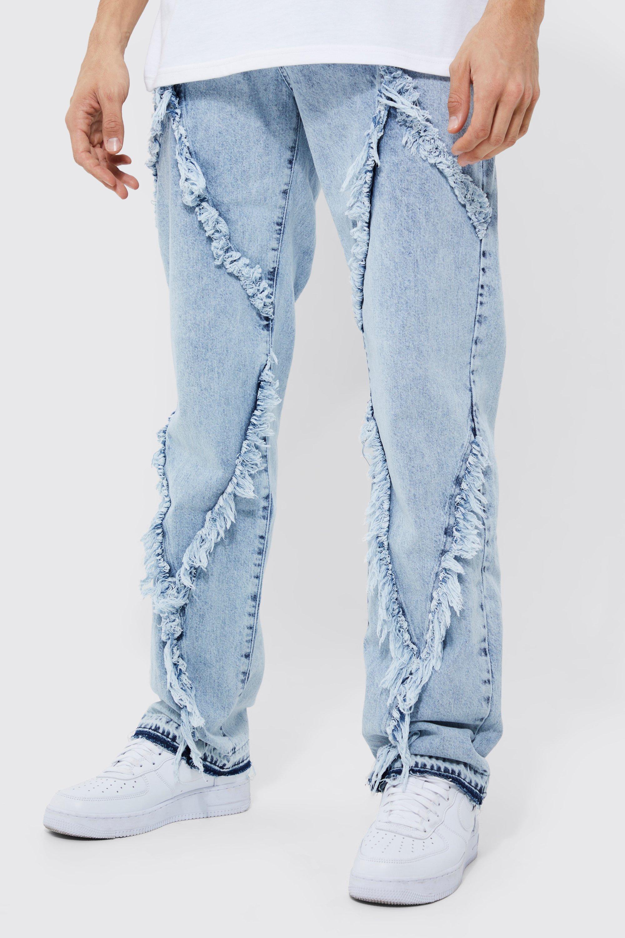 boohooman purple lightning jeans