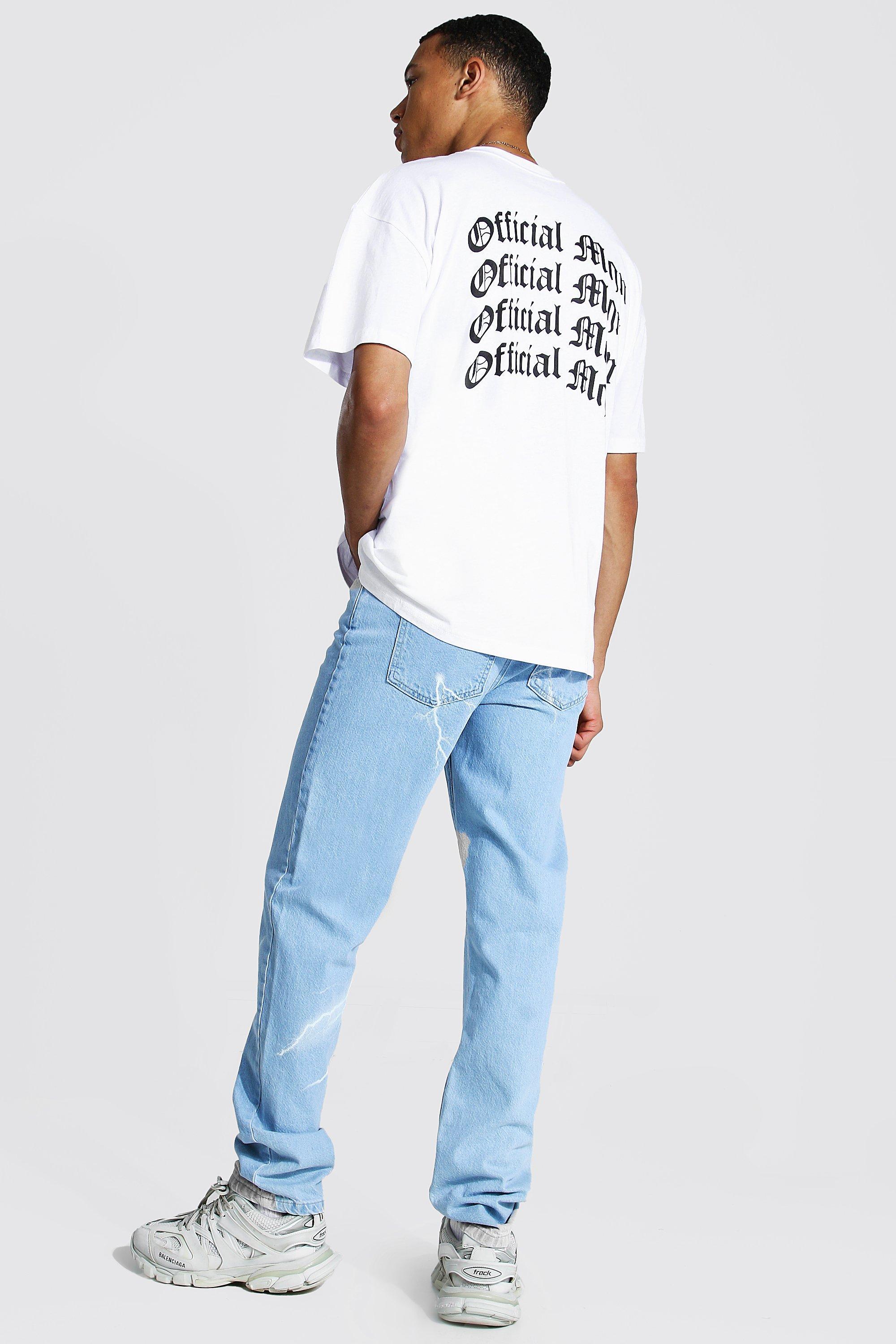 boohooman purple lightning jeans