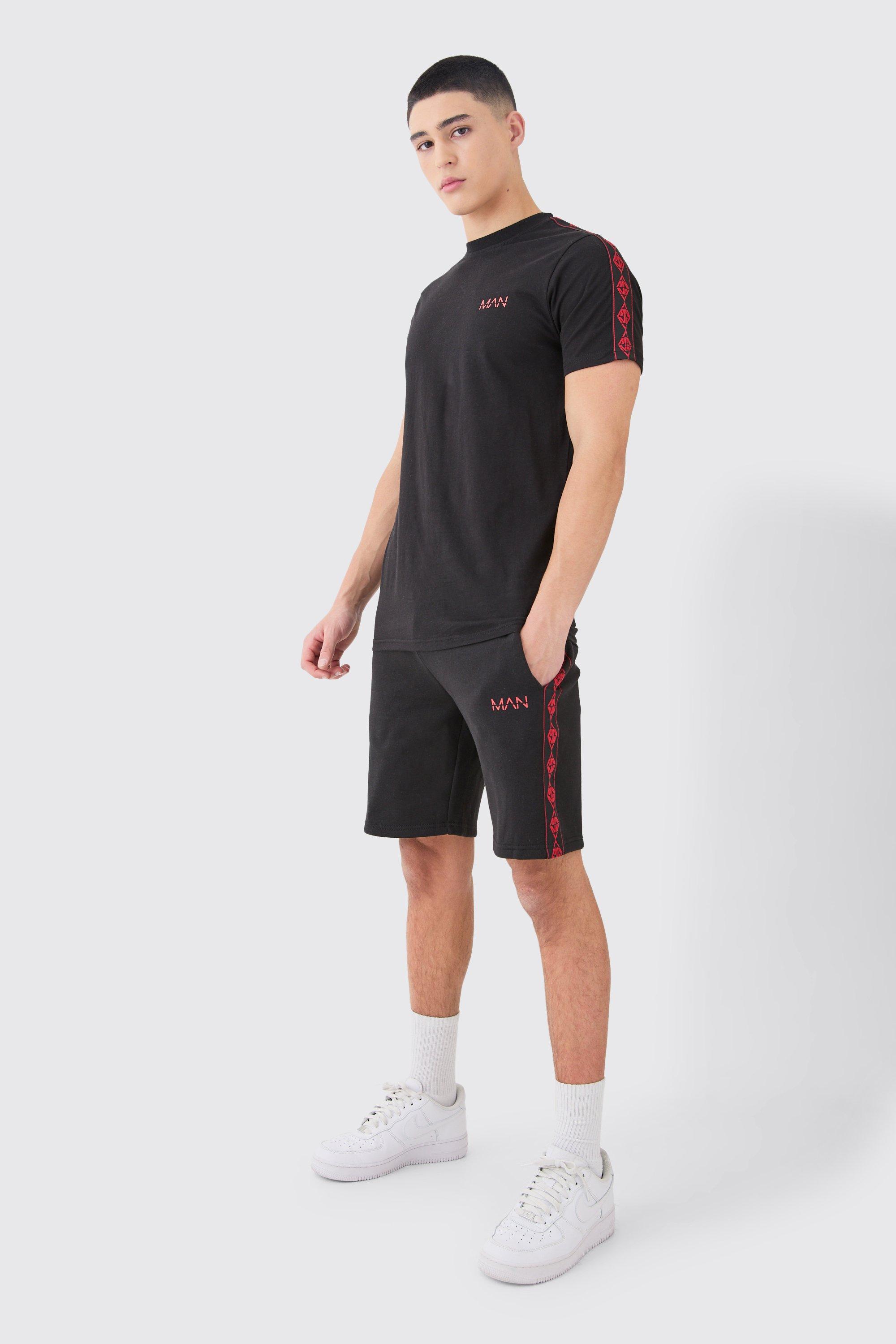 Boohooman shorts and best sale top