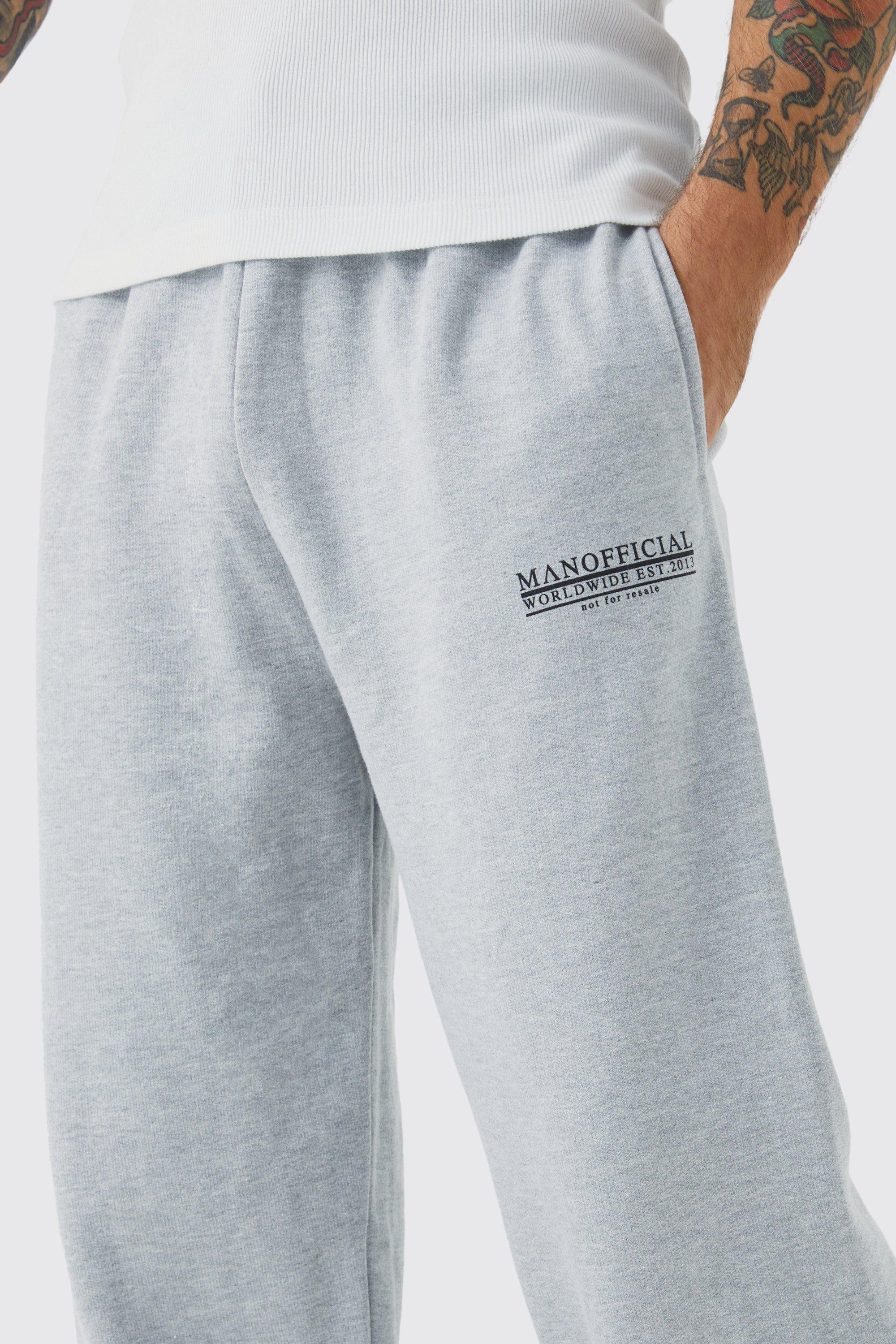 BoohooMAN Oversize Man Official Jogginghose mit Worldwide-Print in Grau für  Herren | Lyst DE
