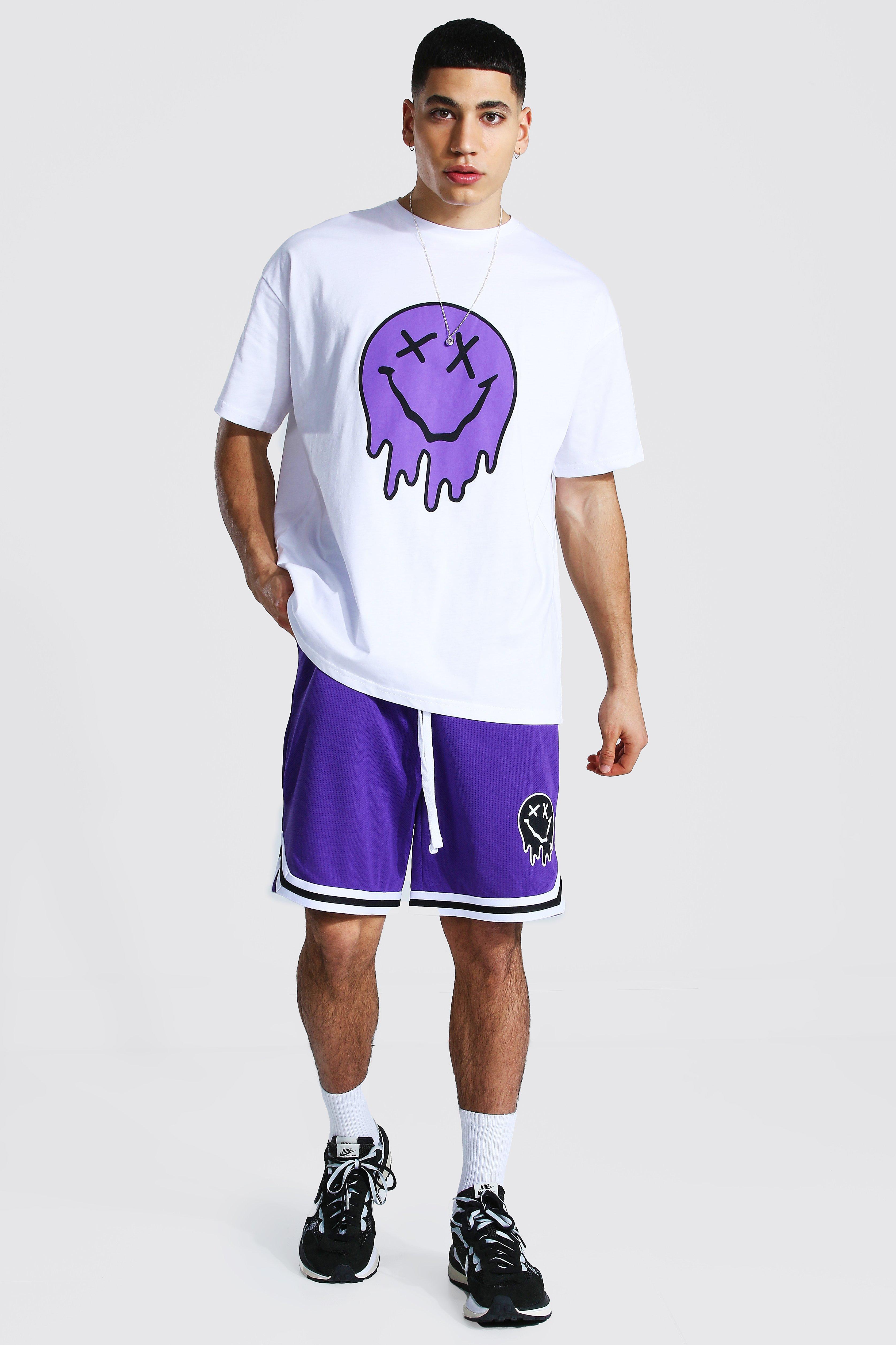 BoohooMAN Cotton Oversized Drip Face T 
