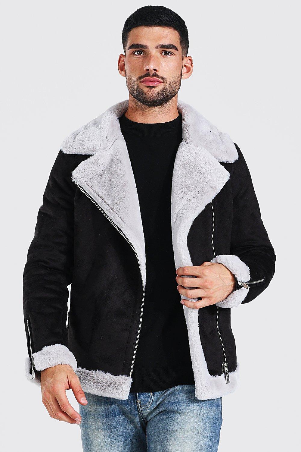 black suede jacket with fur