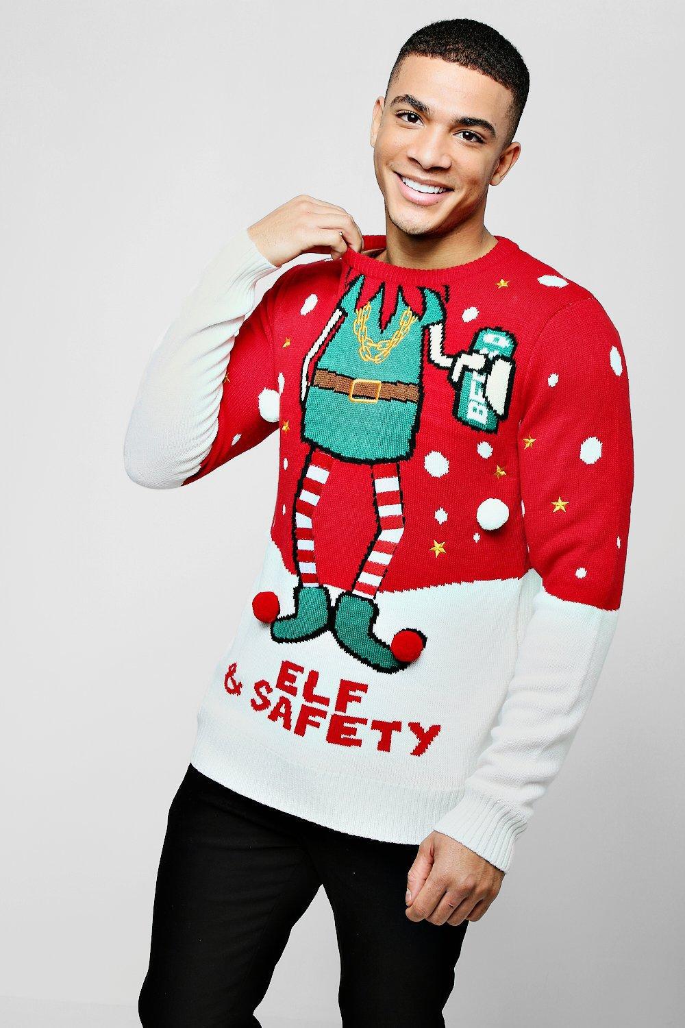 elf and safety christmas jumper
