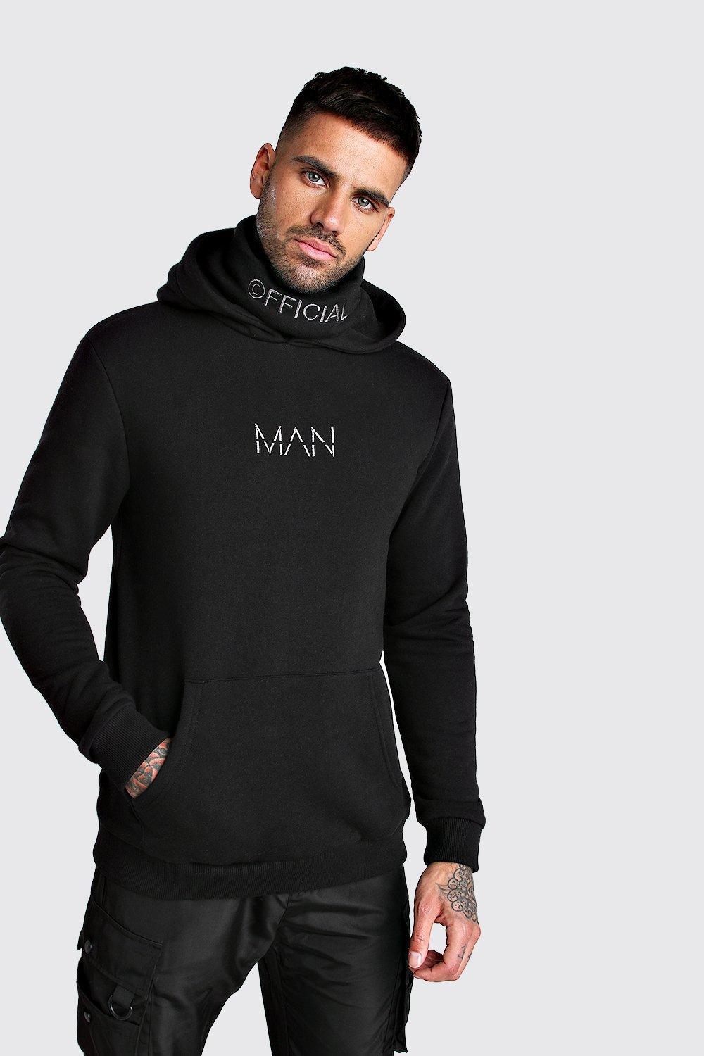 boohooman moletom com capuz with snood