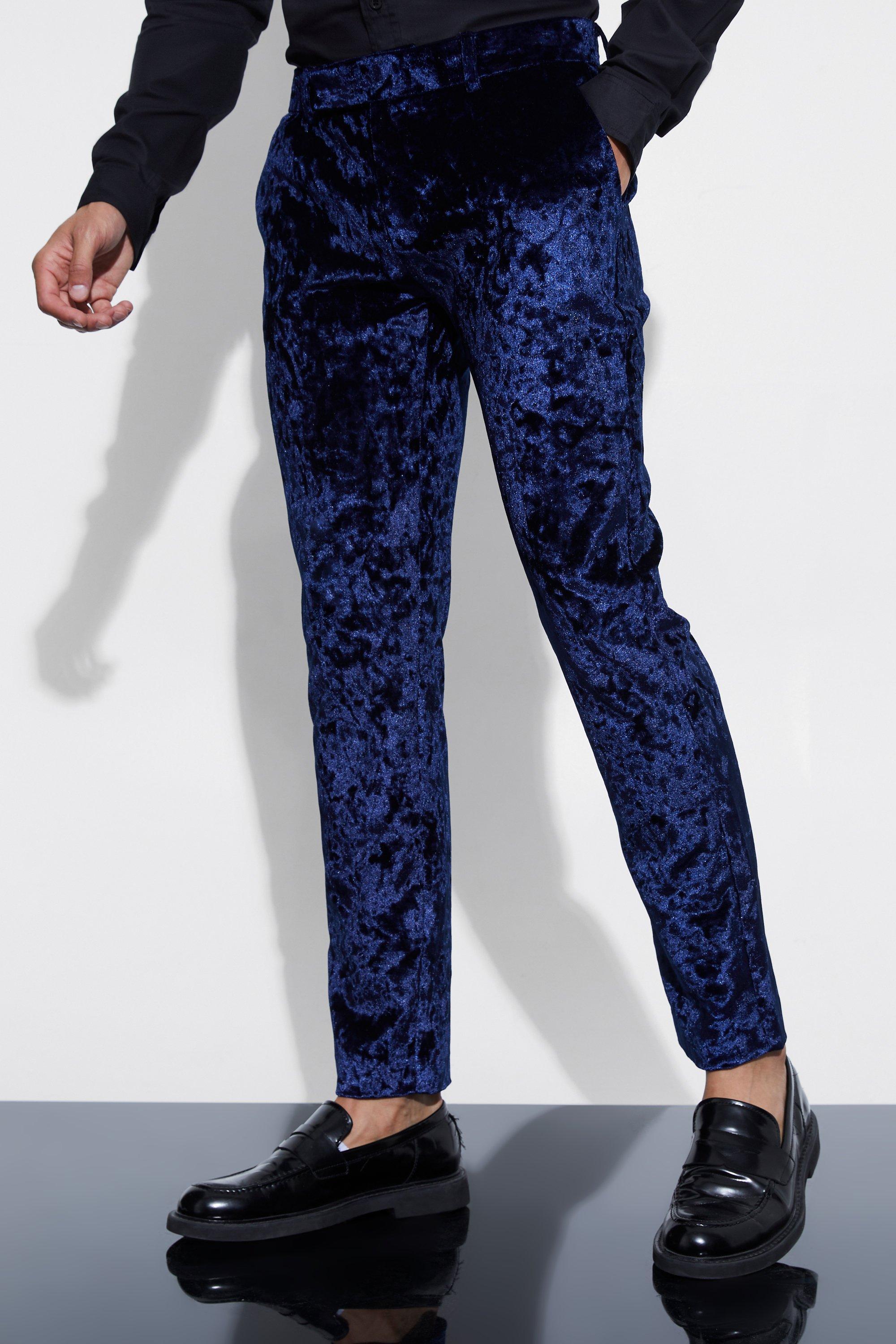Navy Atticus cotton-velvet suit trousers | Tom Ford | MATCHES UK