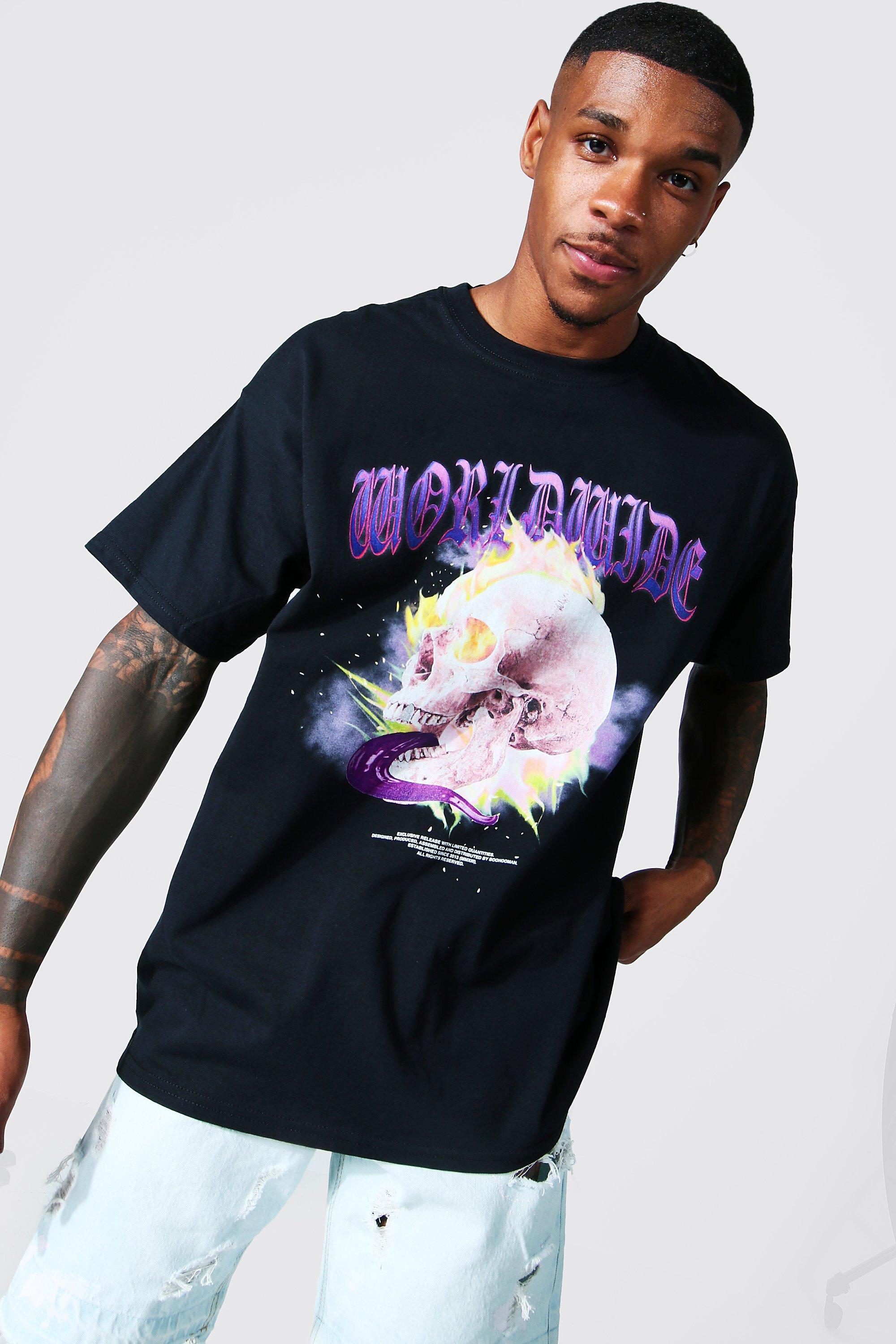 Graphic tees boohooman Clearance