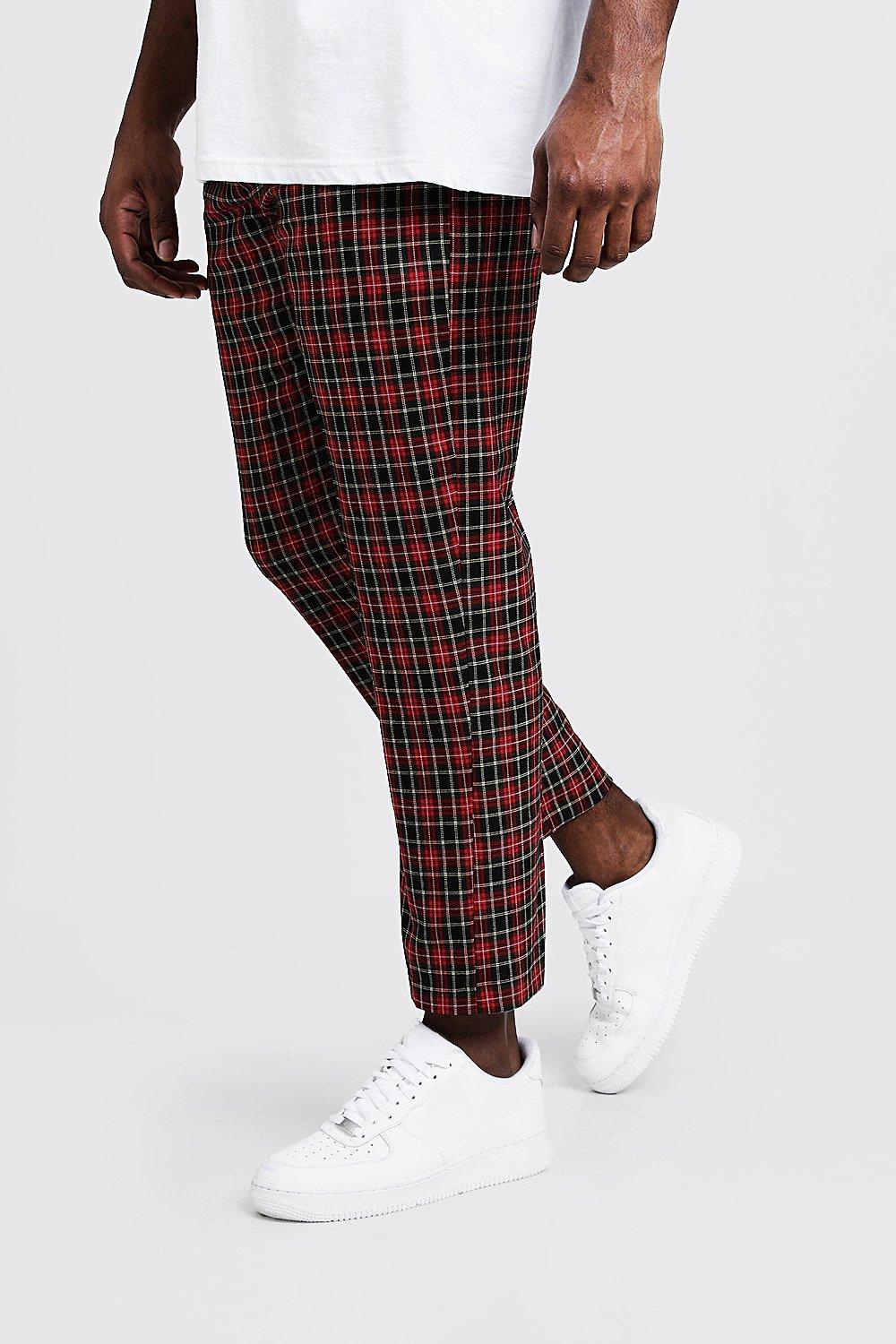 cropped plaid pants mens