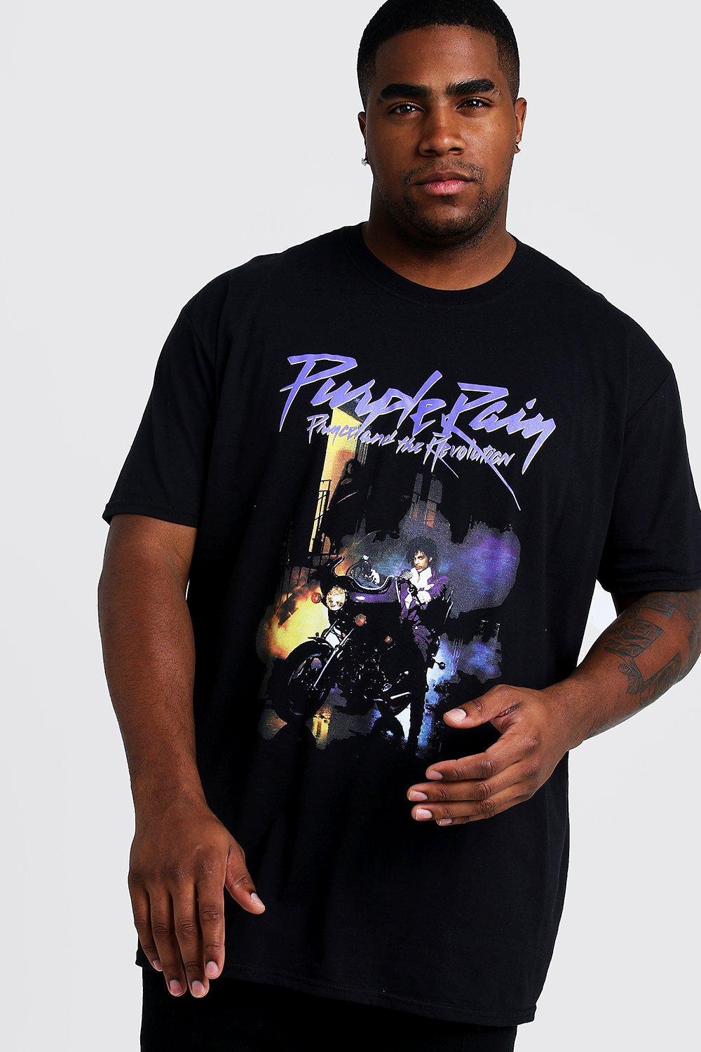 BoohooMAN Plus Size Prince Purple Rain License T-shirt in Black for Men |  Lyst