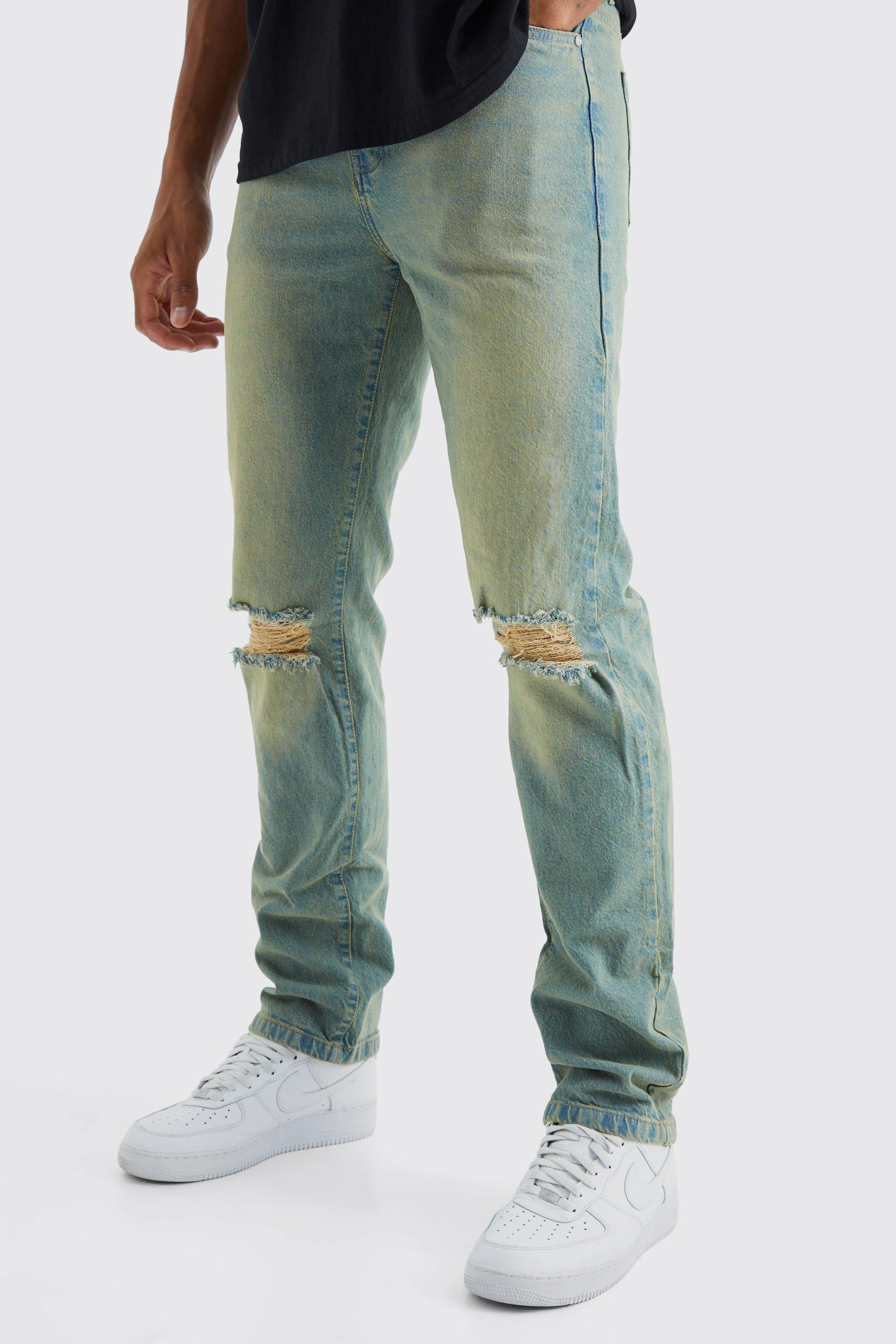 Slim Rigid Flare Cargo Jeans