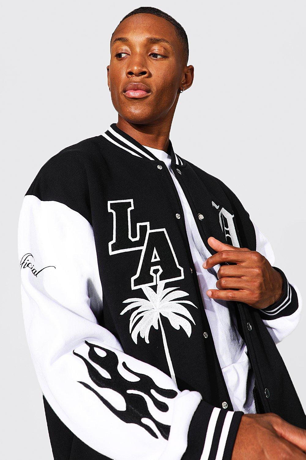 BoohooMAN La Badge Jersey Varsity 