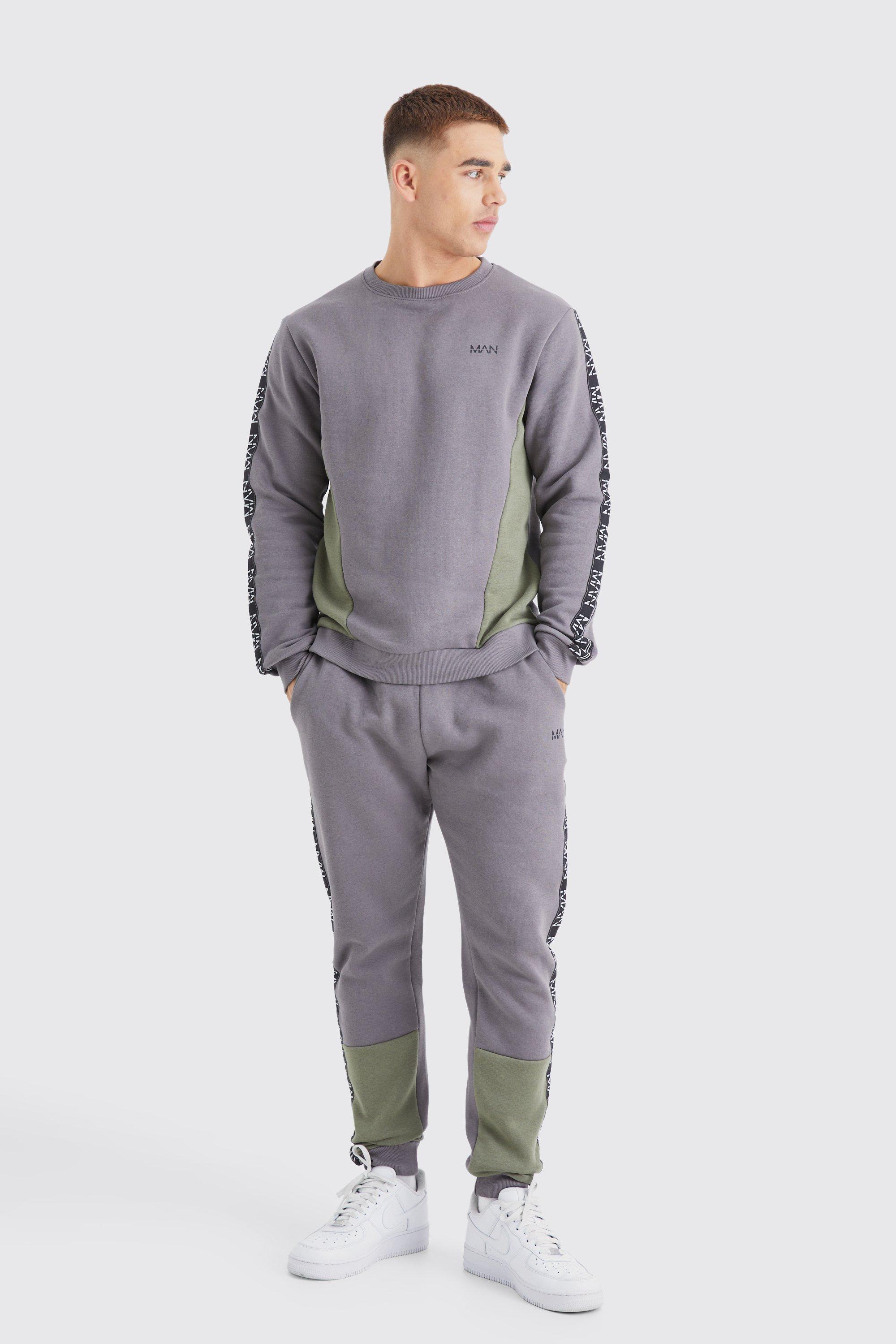 Boohooman tracksuit deals grey