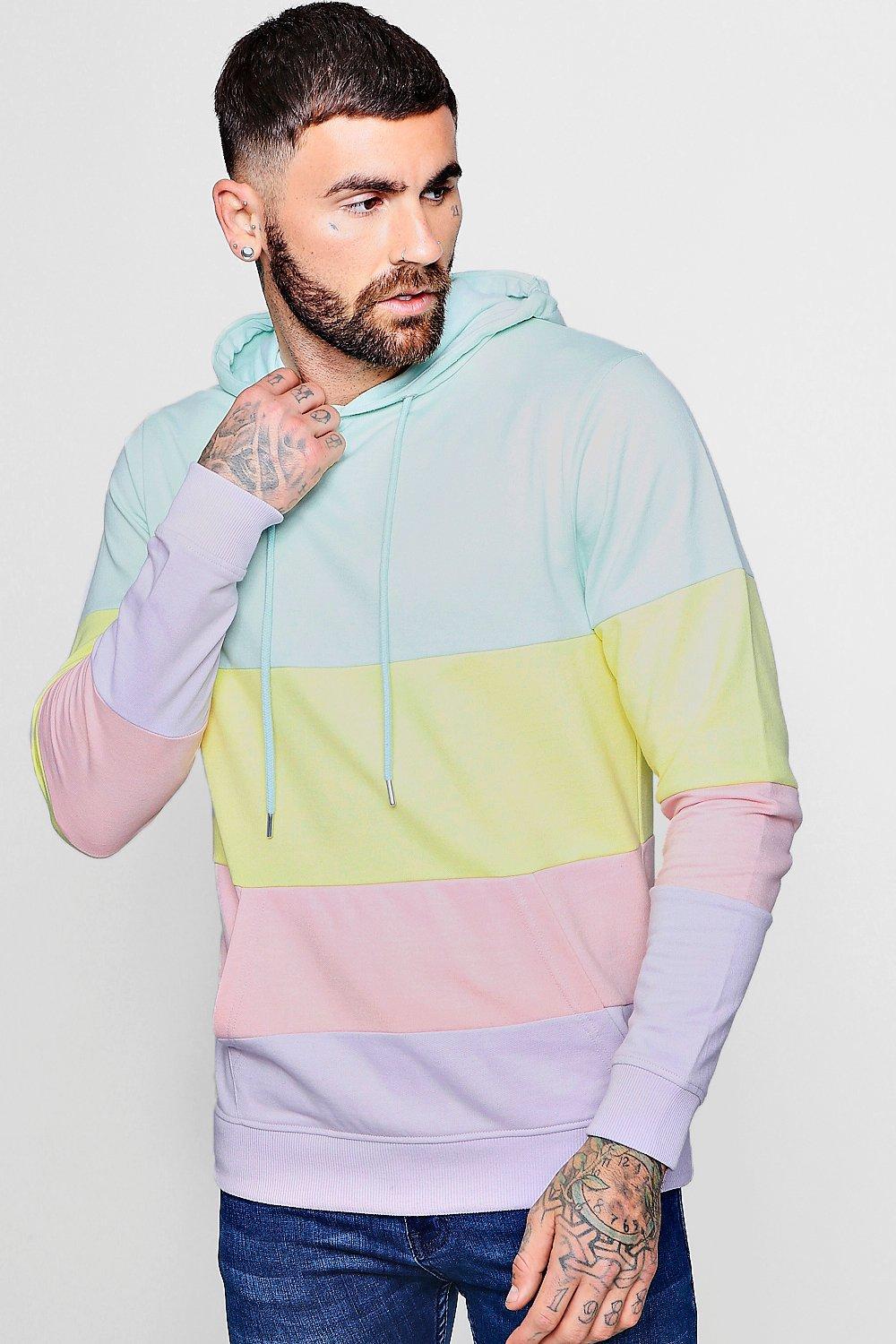 urban outfitters pastel colour block hoodie
