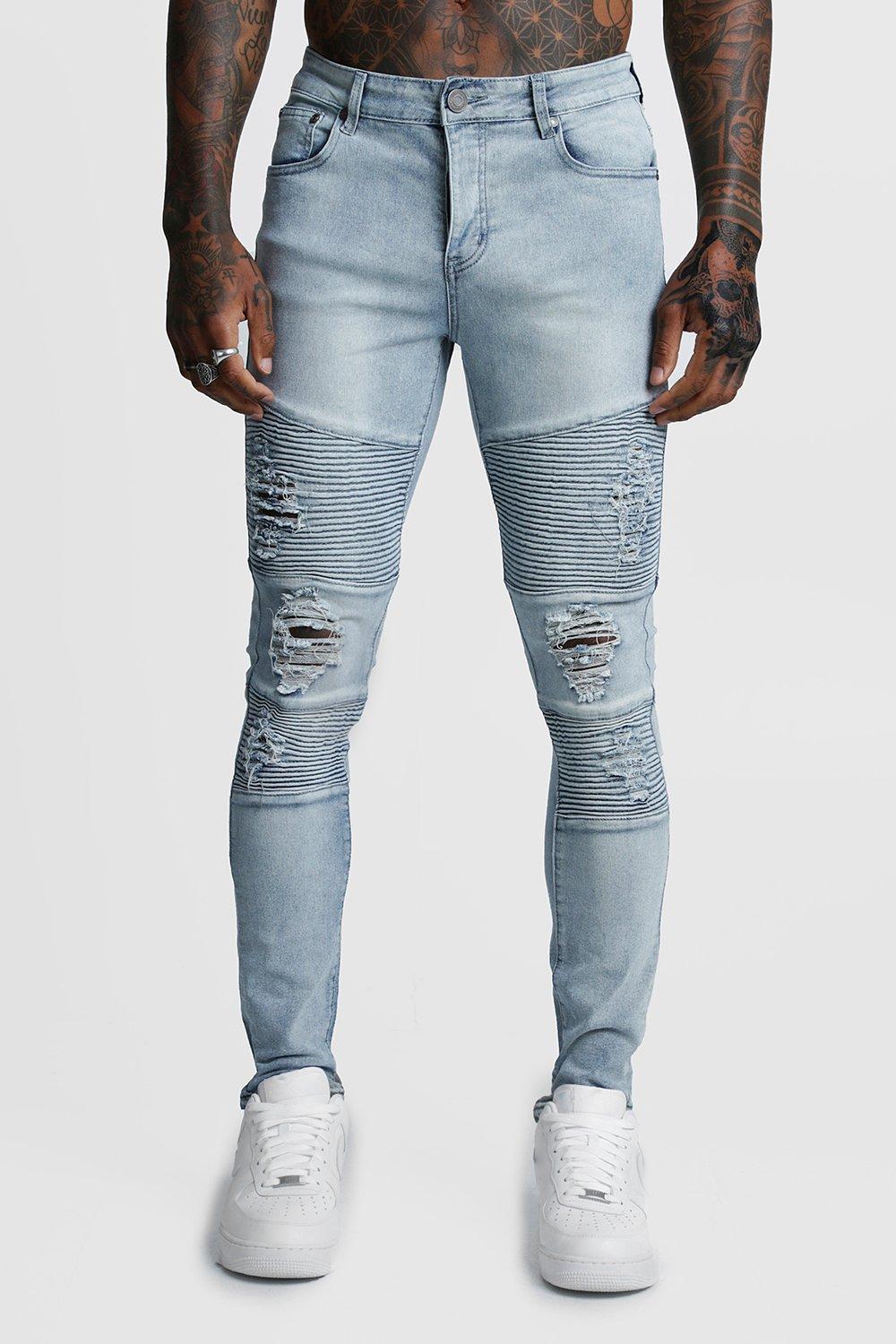 BoohooMAN Denim Super Skinny Ice Wash 