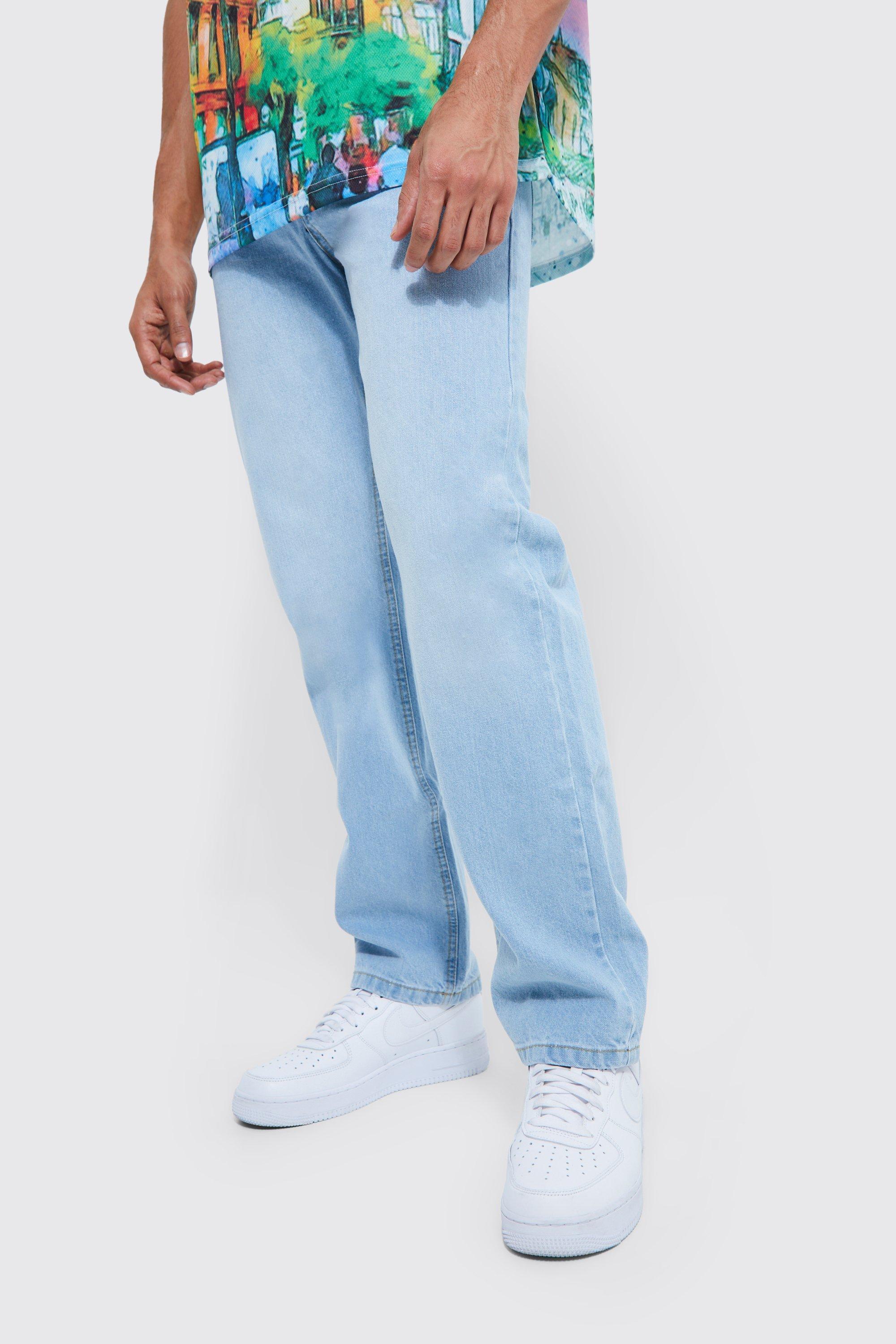 Boohoo Relaxed Fit Jeans in Blue | Lyst