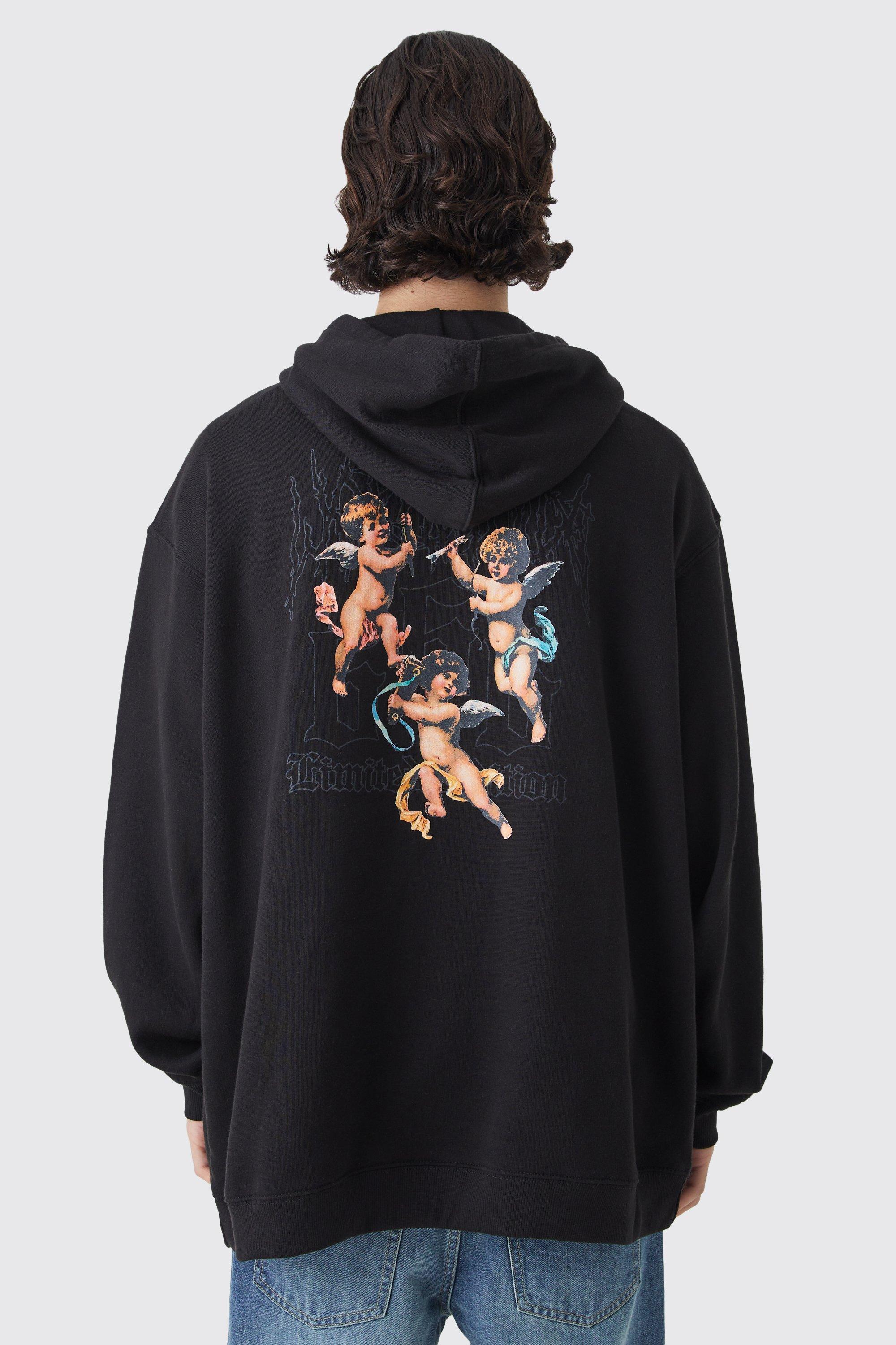 Oversized Washed Renaissance Graphic Hoodie