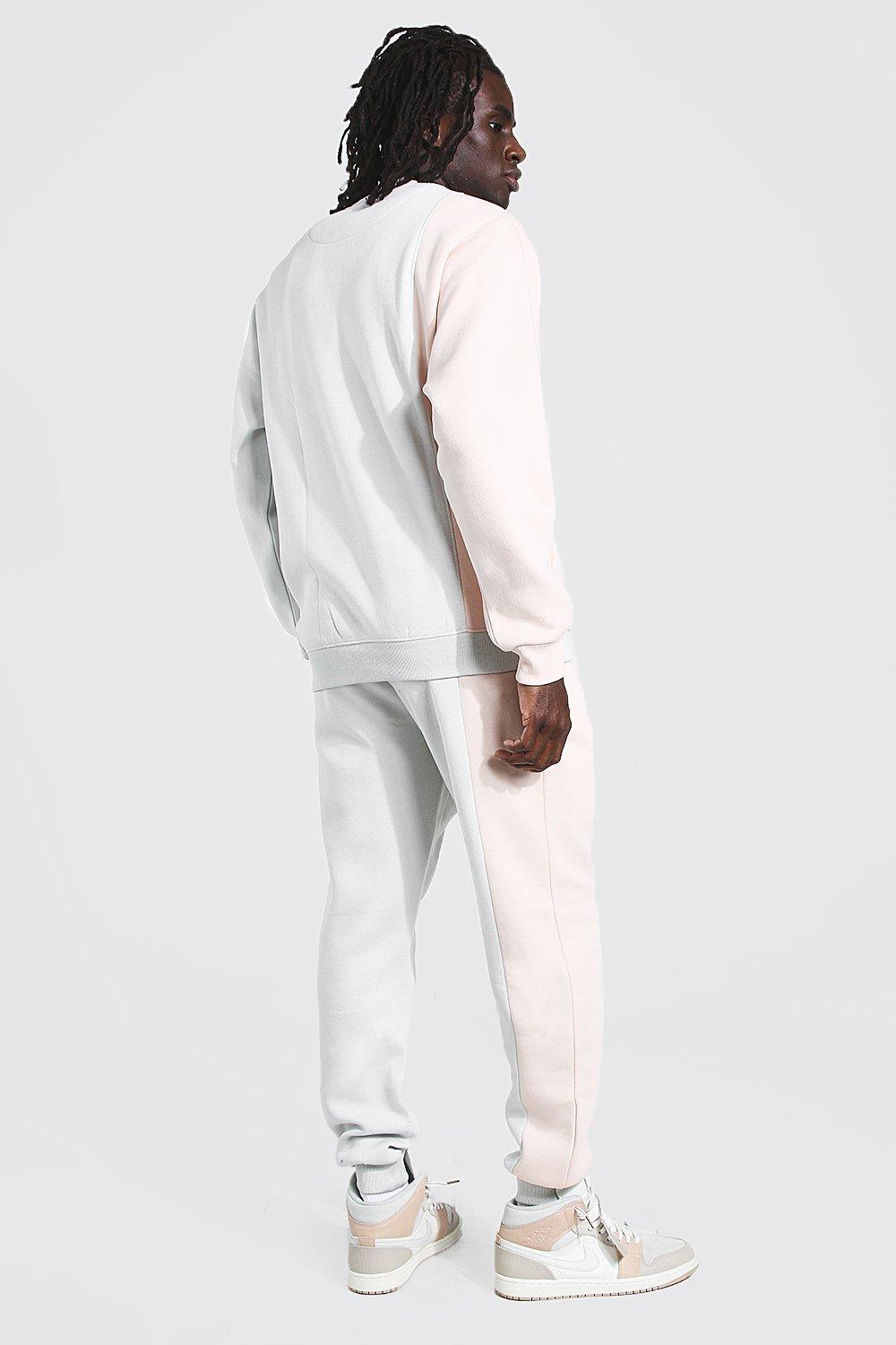 boohooman grey tracksuit bottoms