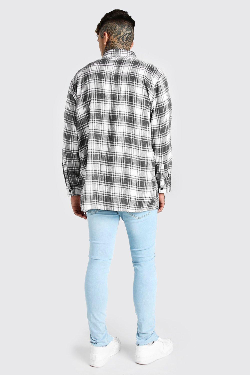 synthetic wool overshirt