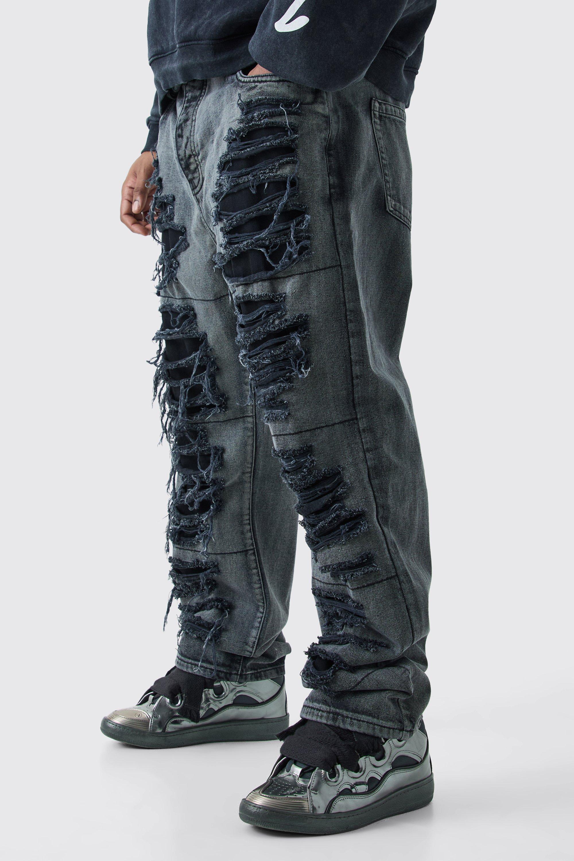 Extreme rip sale black jeans