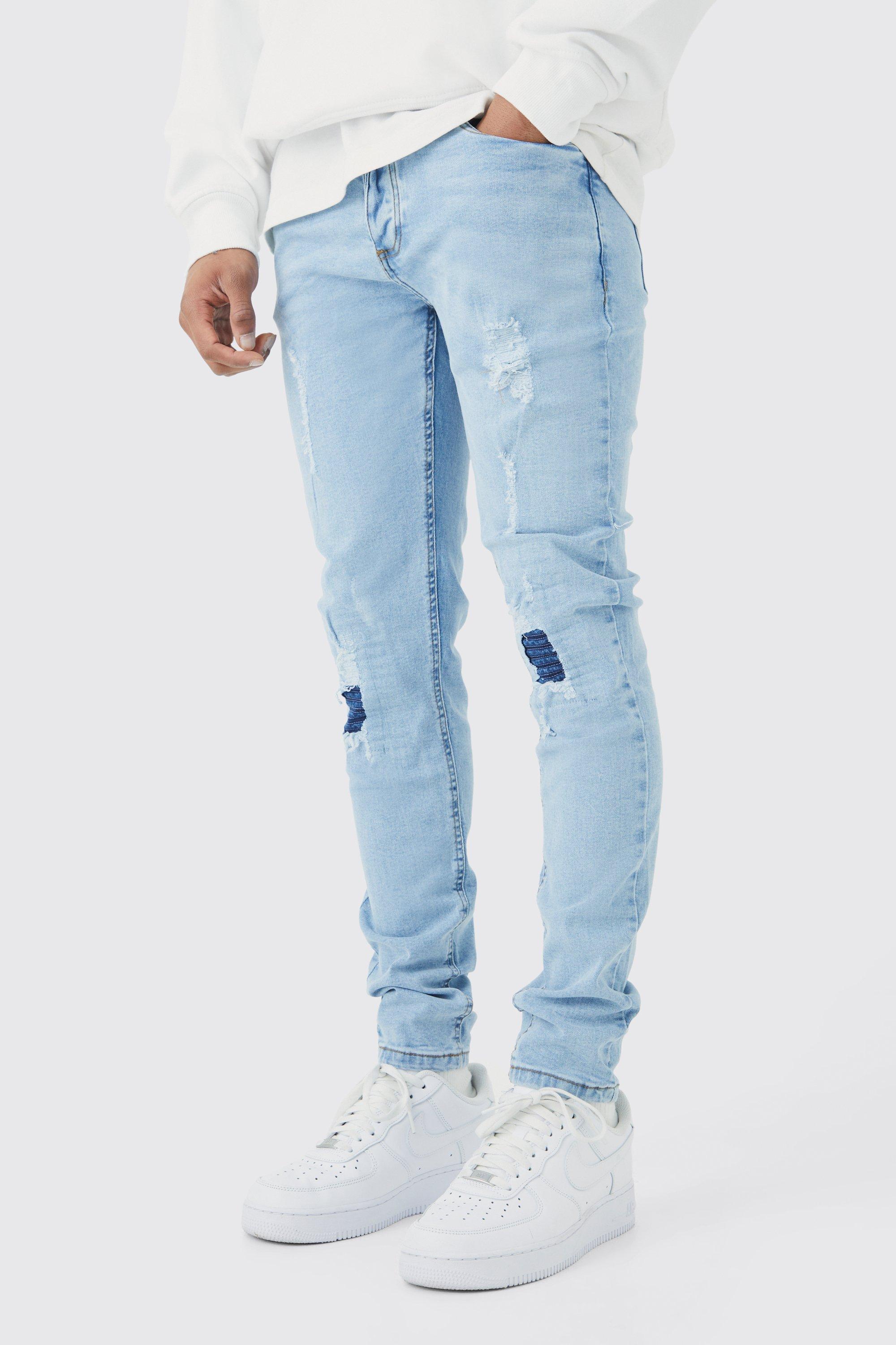 Boohooman store biker jeans