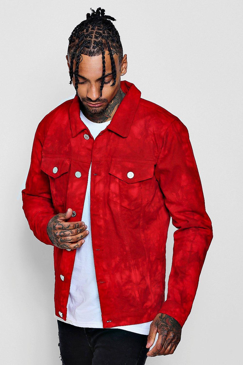 red denim jacket boohoo