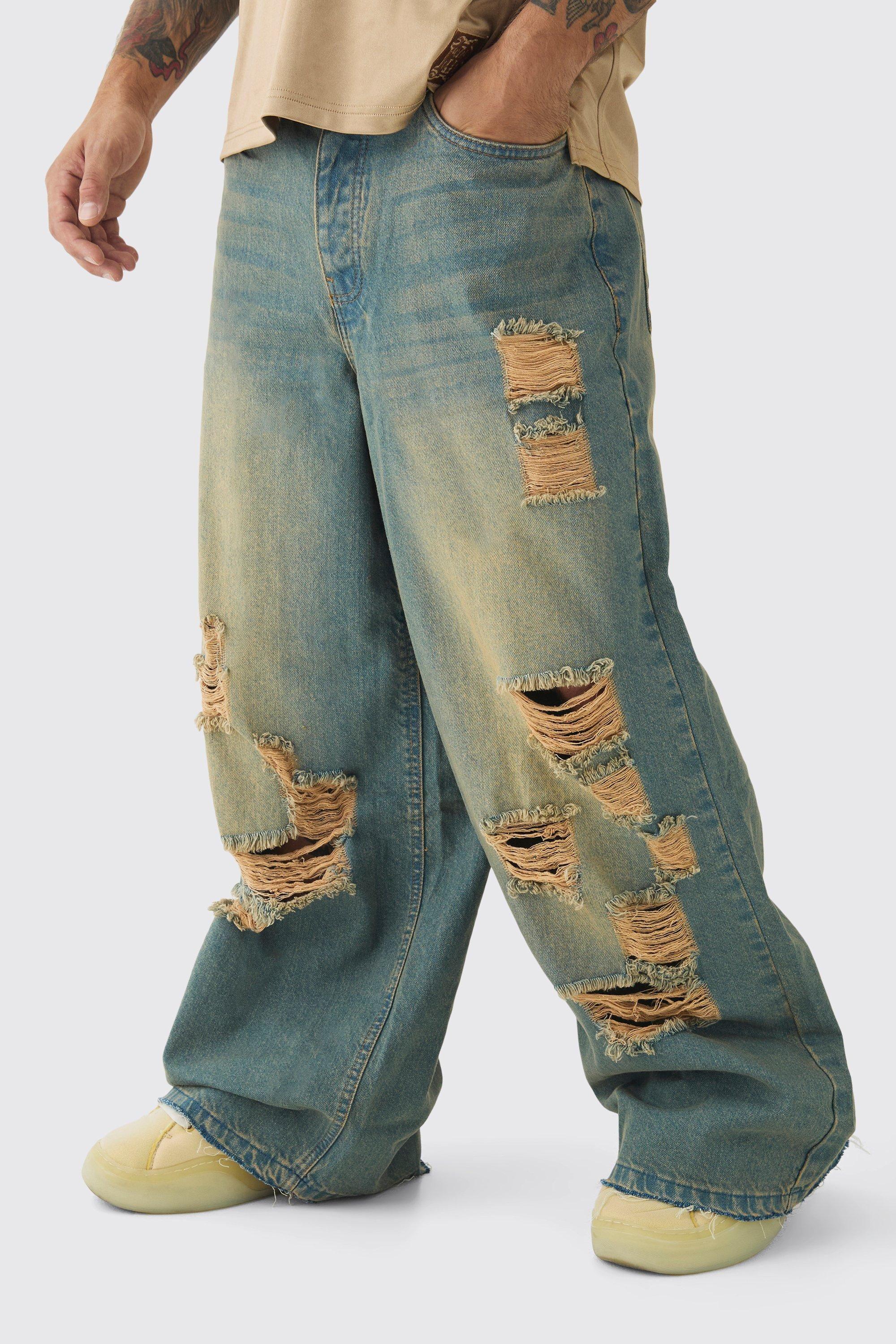 Jeans Boohooman Men's Straight Leg Ripped Jeans Buy BoohooMAN