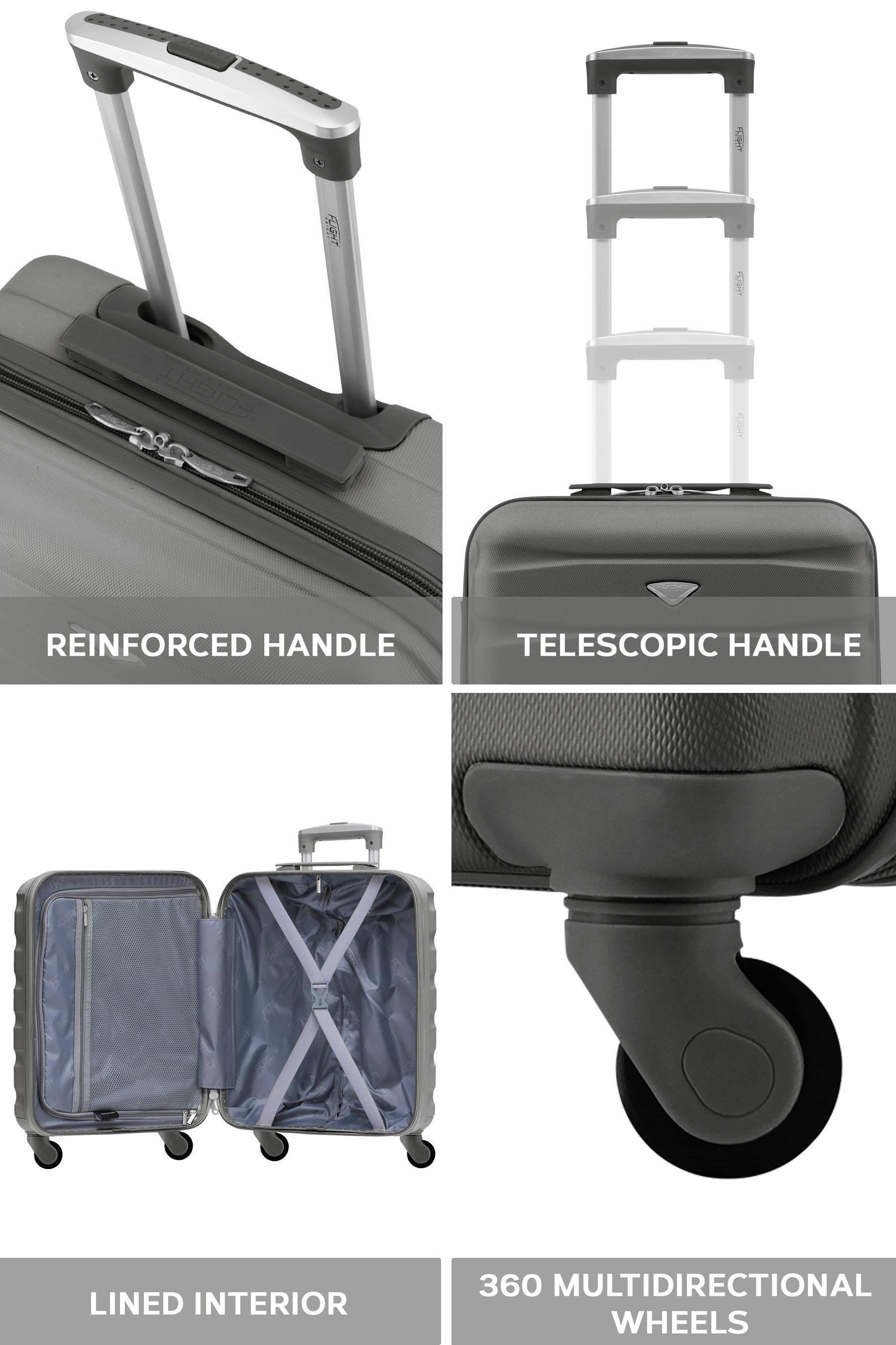 Flight Knight 55x40x20cm Suitcase BoohooMAN Flight Knight