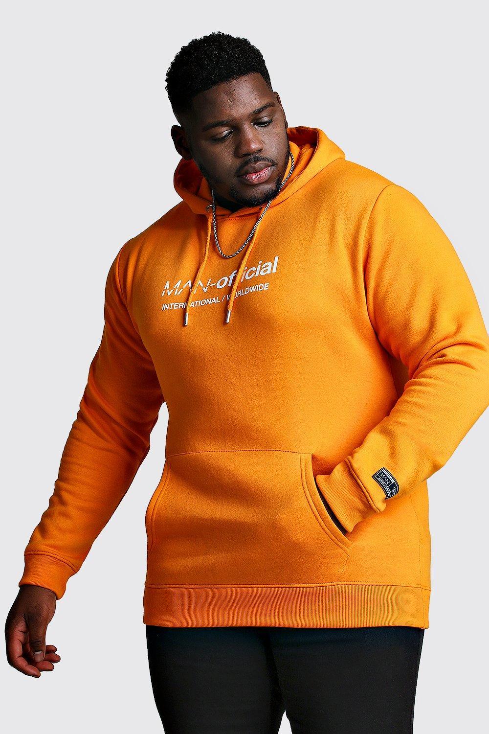 designer orange hoodie