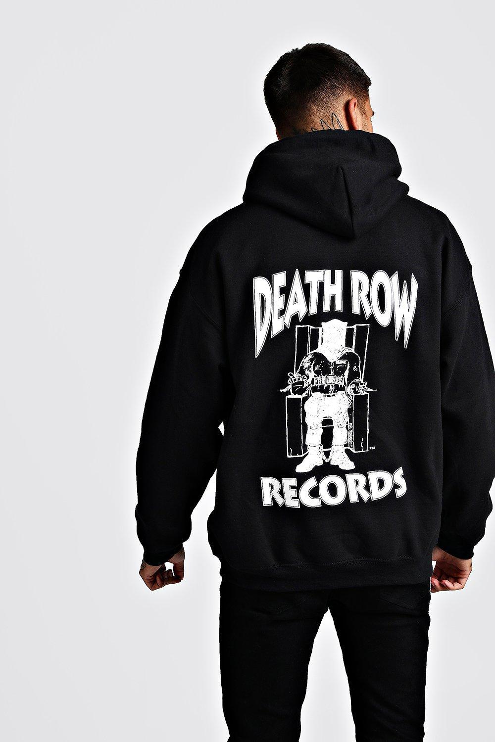 BoohooMAN Oversized Death Row License Hoodie in Black for Men - Lyst